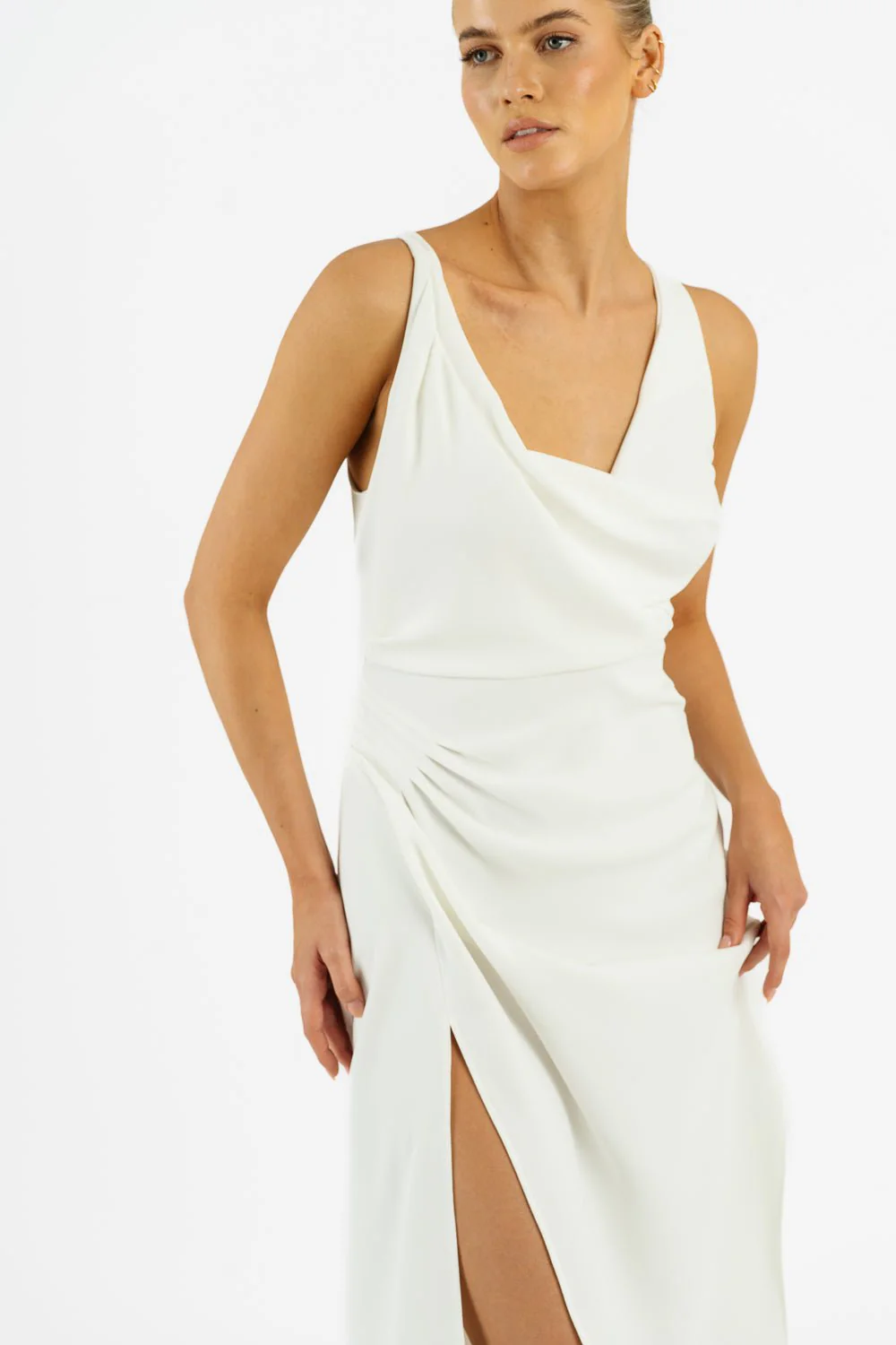 ALINA DRESS - IVORY CREPE - Image 5