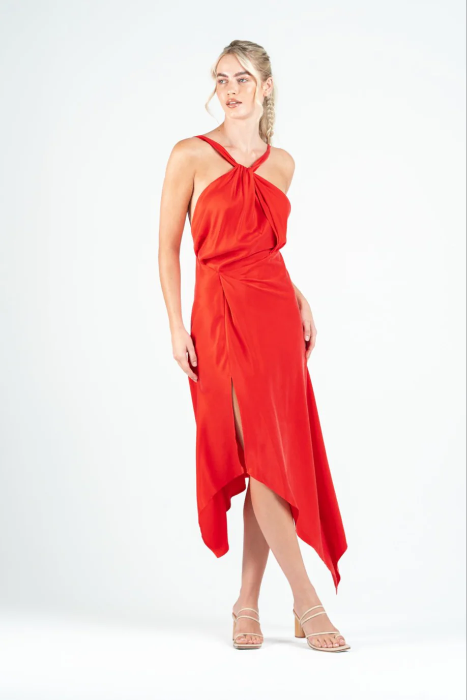 AUDREY DRESS IN ROSSO - Image 4