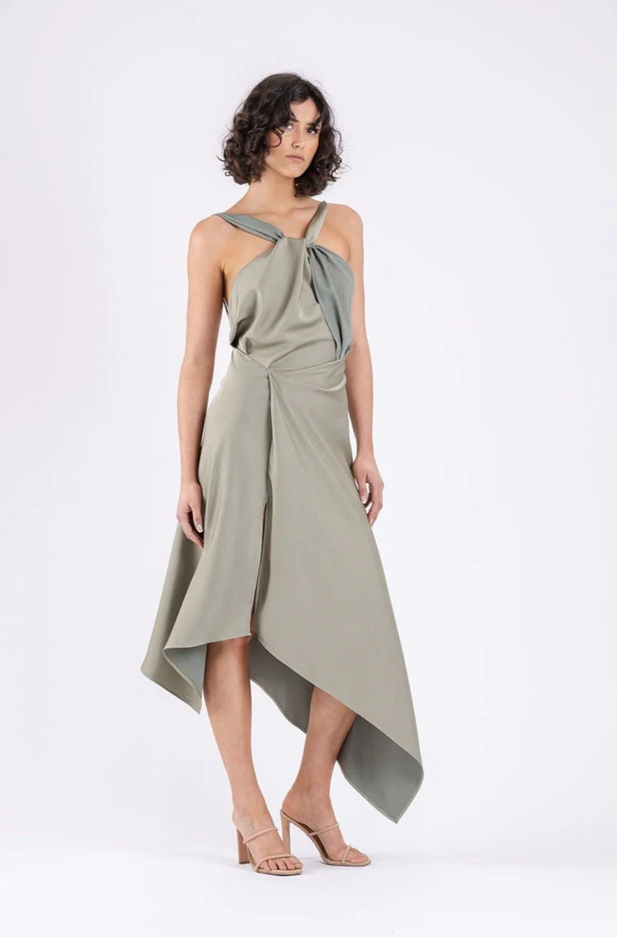 AUDREY DRESS IN SERPENT - Image 4