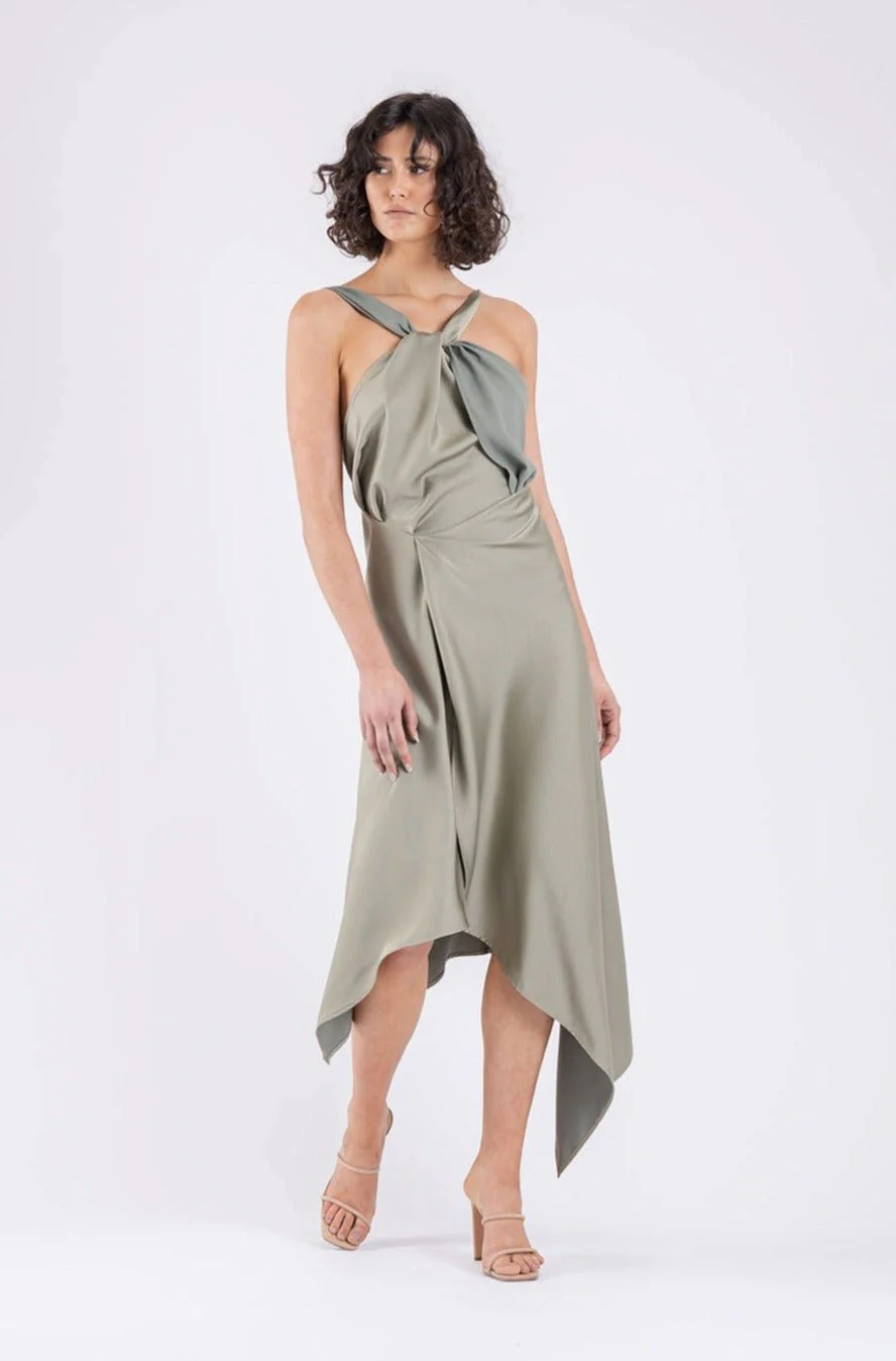 AUDREY DRESS IN SERPENT - Image 3