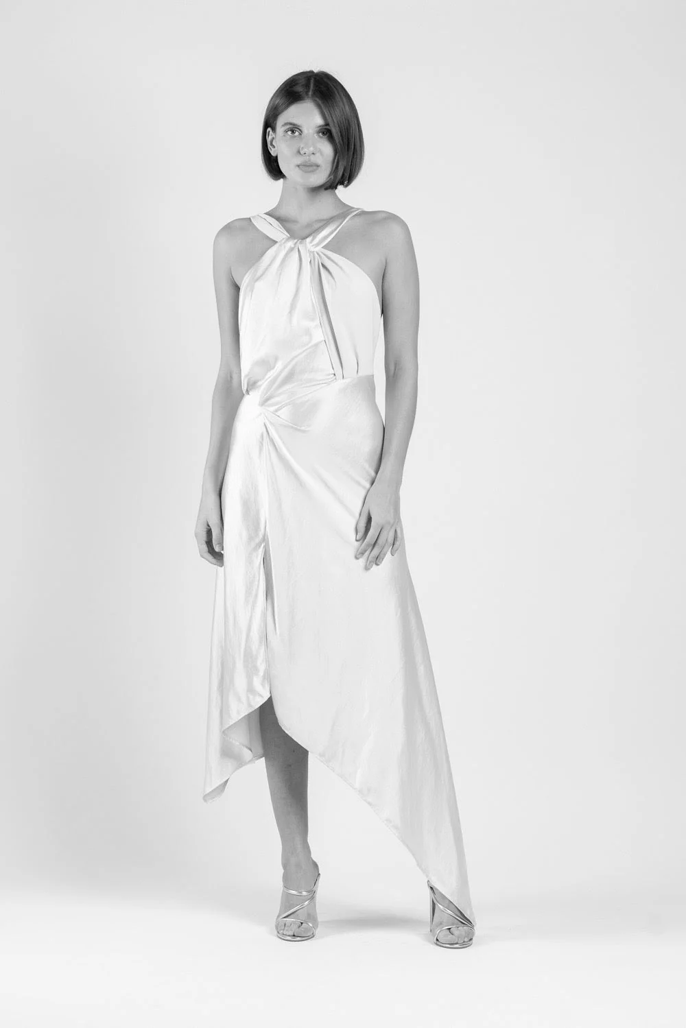 AUDREY DRESS IN WHITE ON WHITE - Image 12