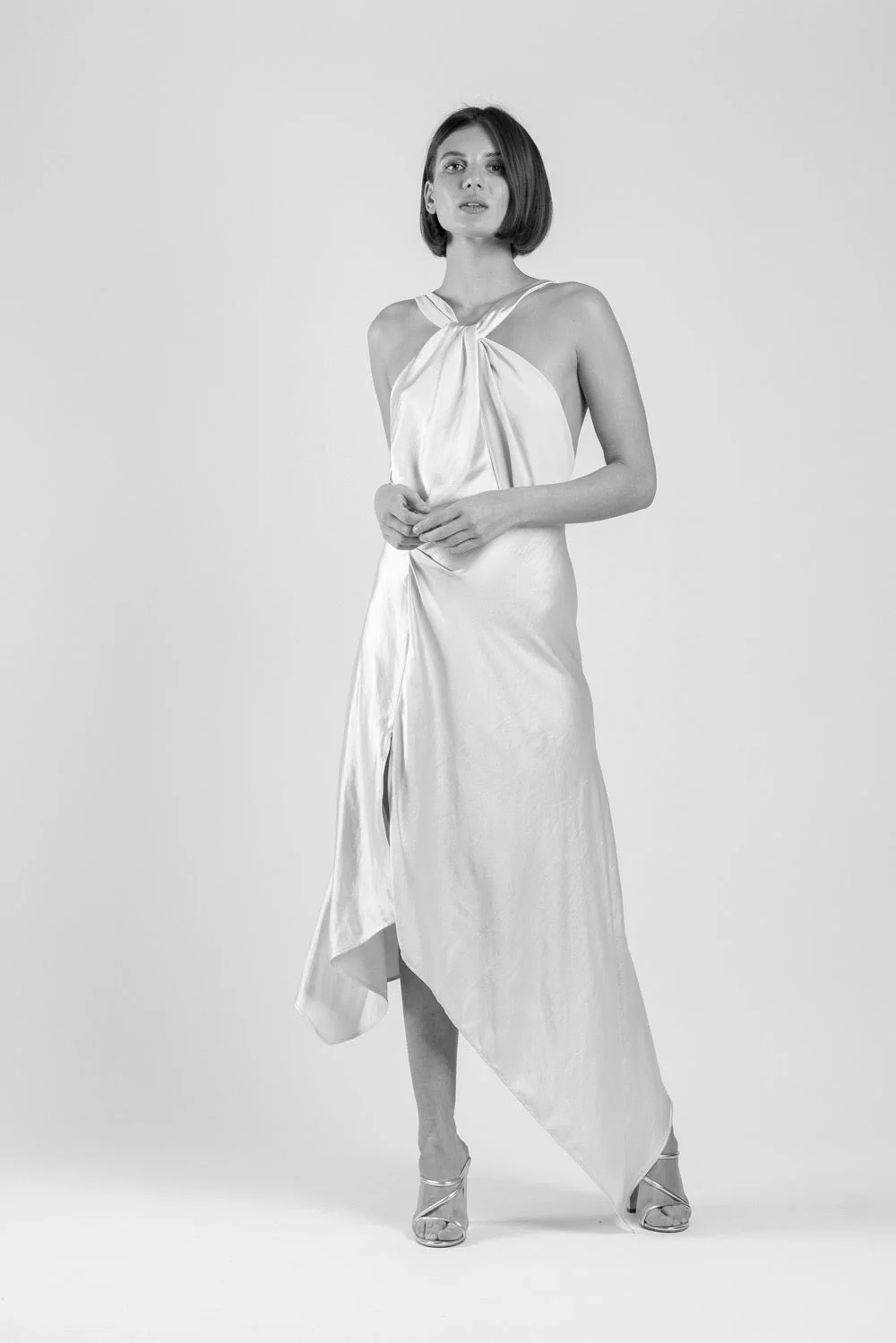 AUDREY DRESS IN WHITE ON WHITE - Image 6
