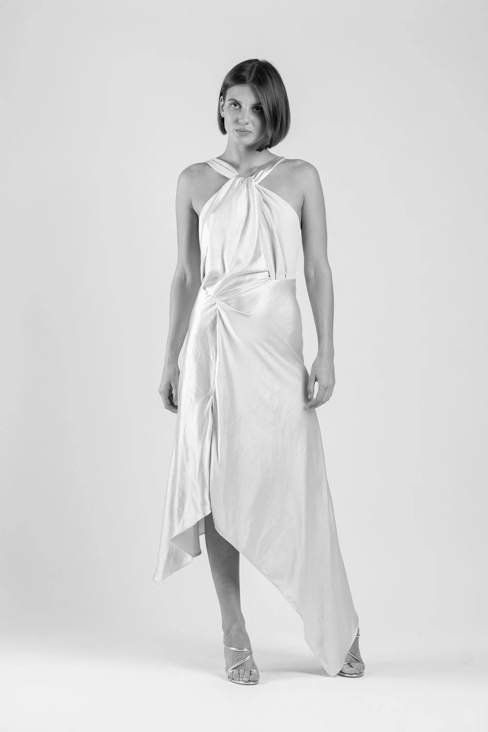 AUDREY DRESS IN WHITE ON WHITE - Image 8
