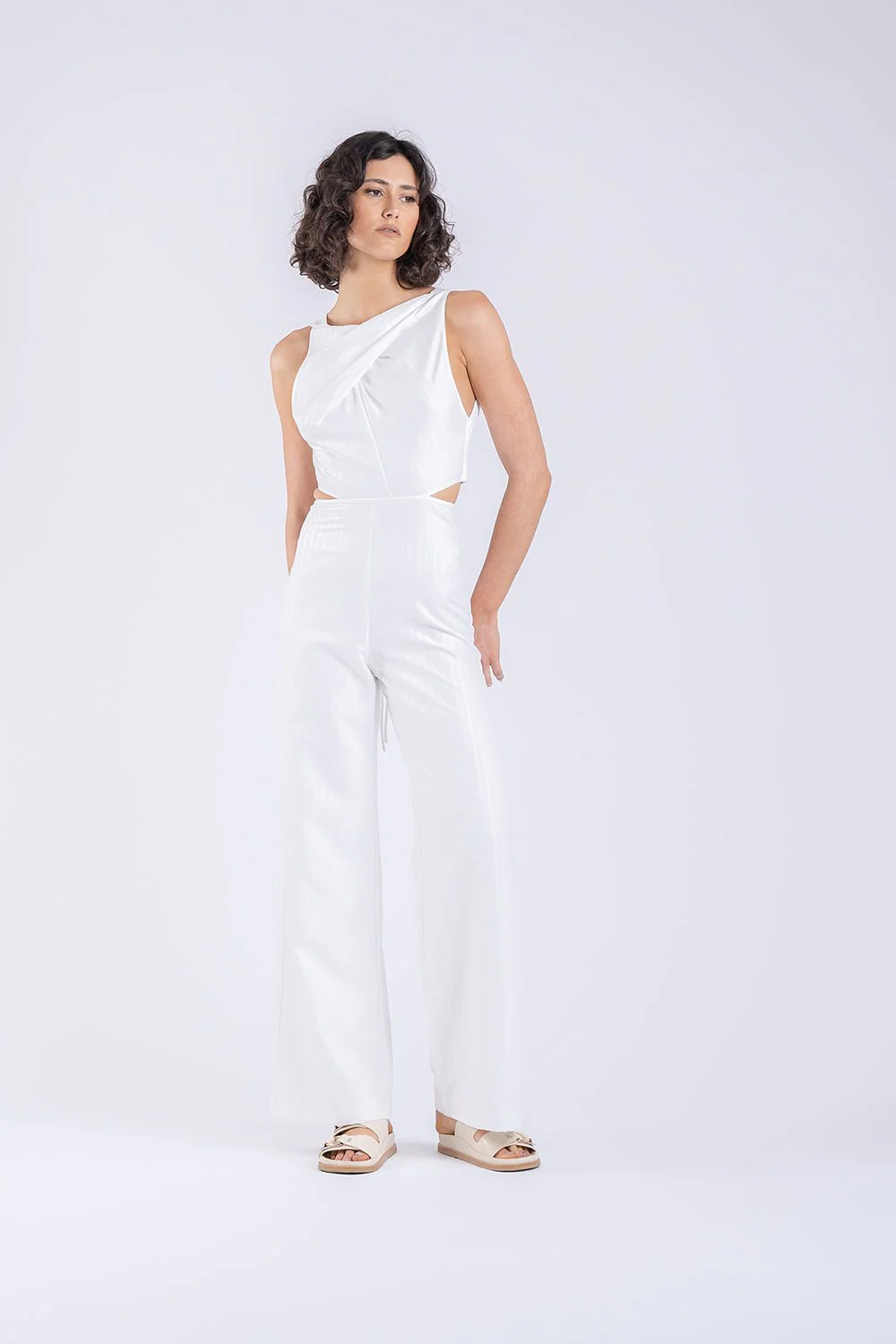 BIJOUX JUMPSUIT IN CHALKY STRIPE - Image 2