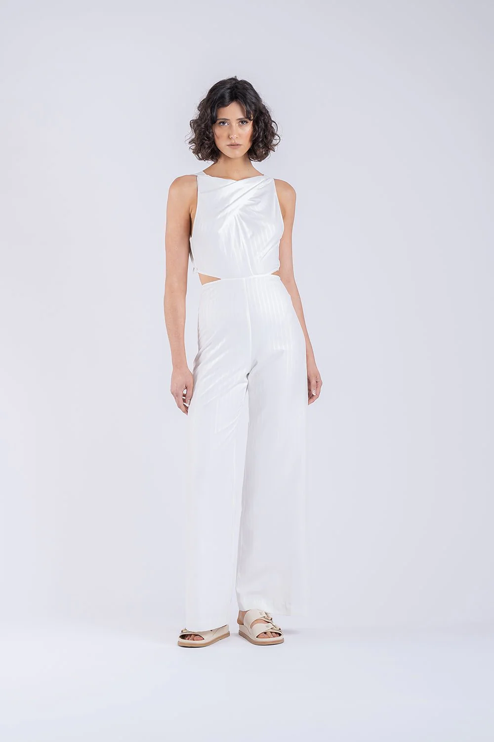BIJOUX JUMPSUIT IN CHALKY STRIPE - Image 4