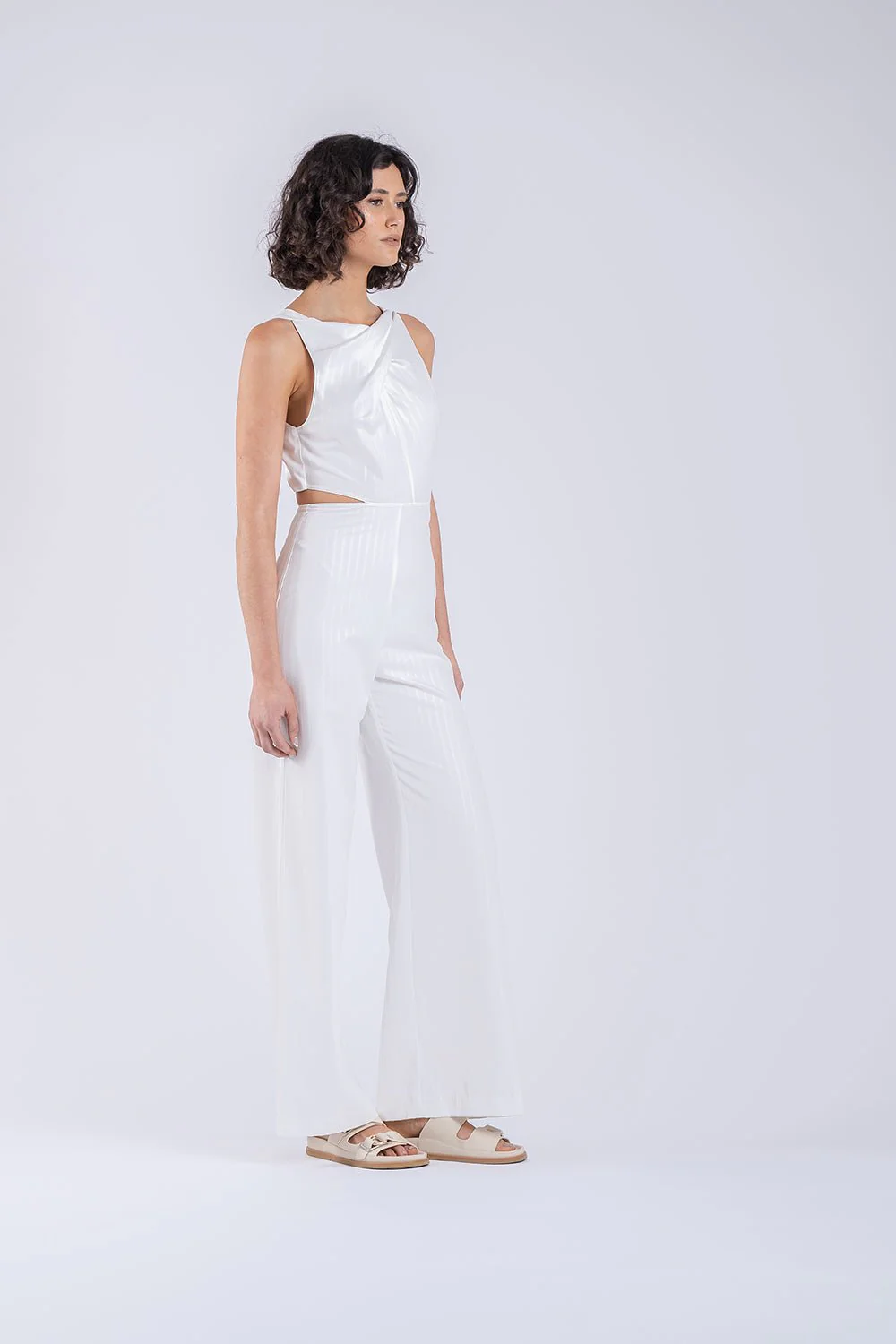 BIJOUX JUMPSUIT IN CHALKY STRIPE - Image 5