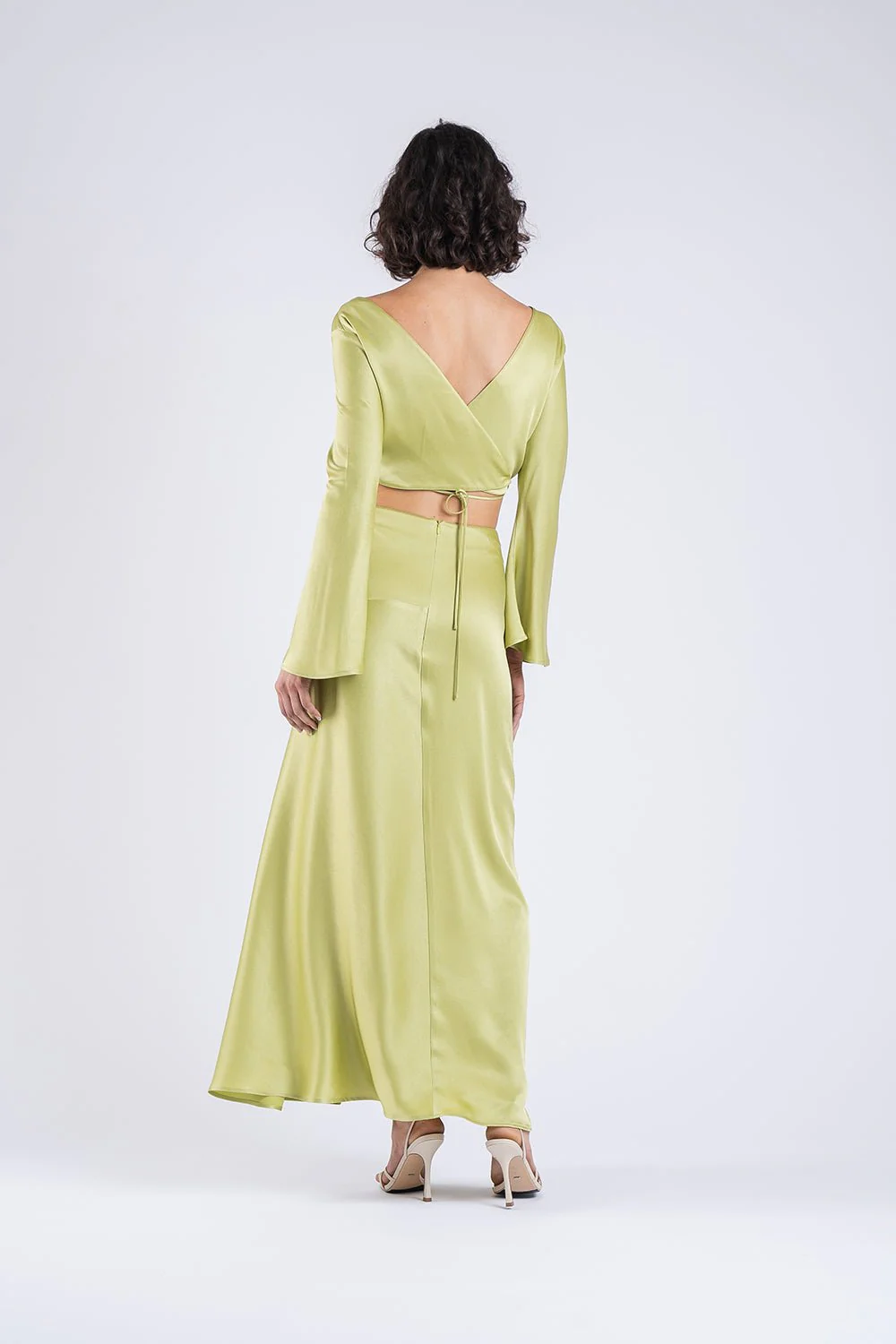 BIJOUX WRAP IN PEAR SATIN - Image 3