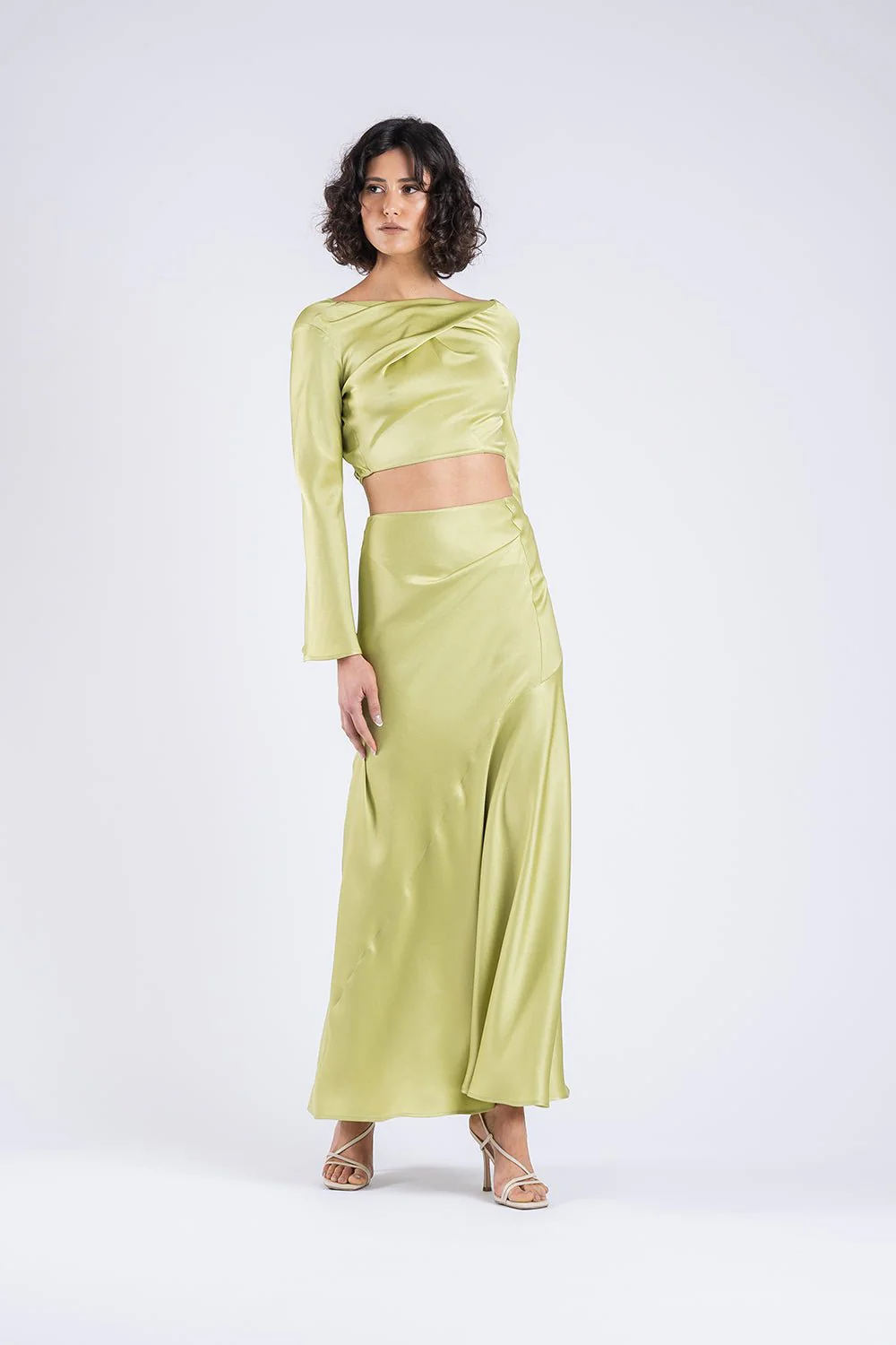 BIJOUX WRAP IN PEAR SATIN - Image 5