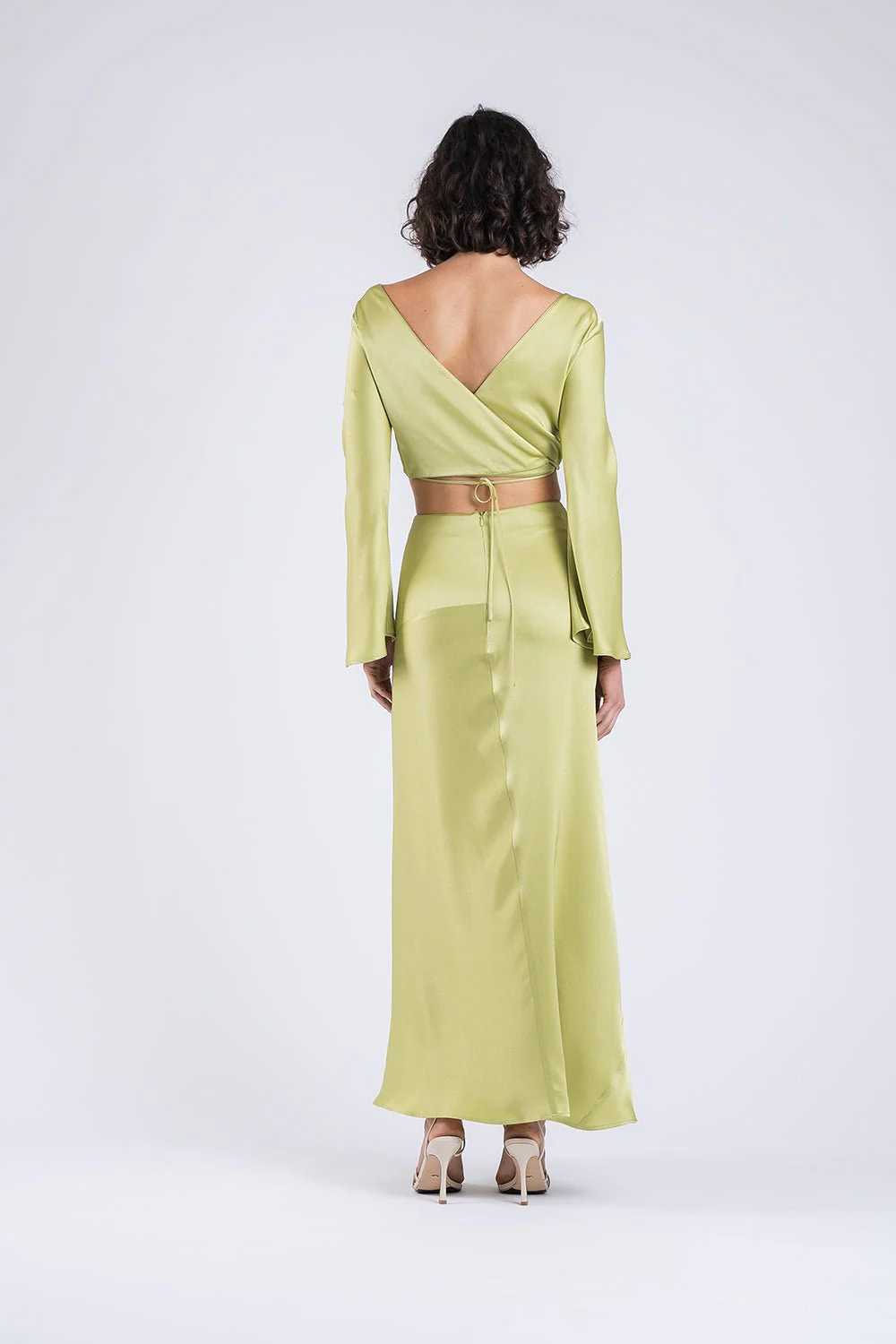 BIJOUX WRAP IN PEAR SATIN - Image 6