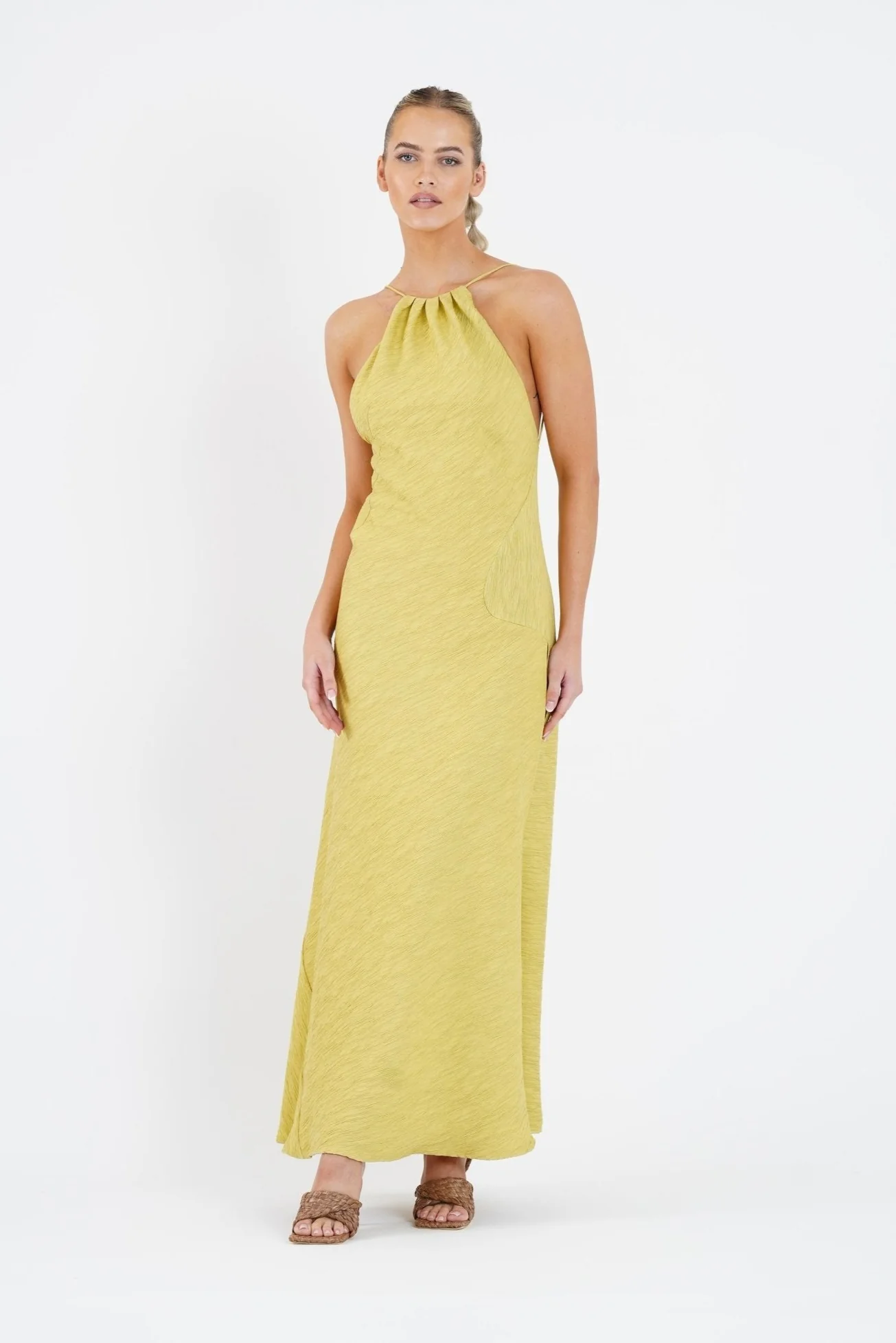 CAPRICORN DRESS IN GOLDEN STRAW - Image 5