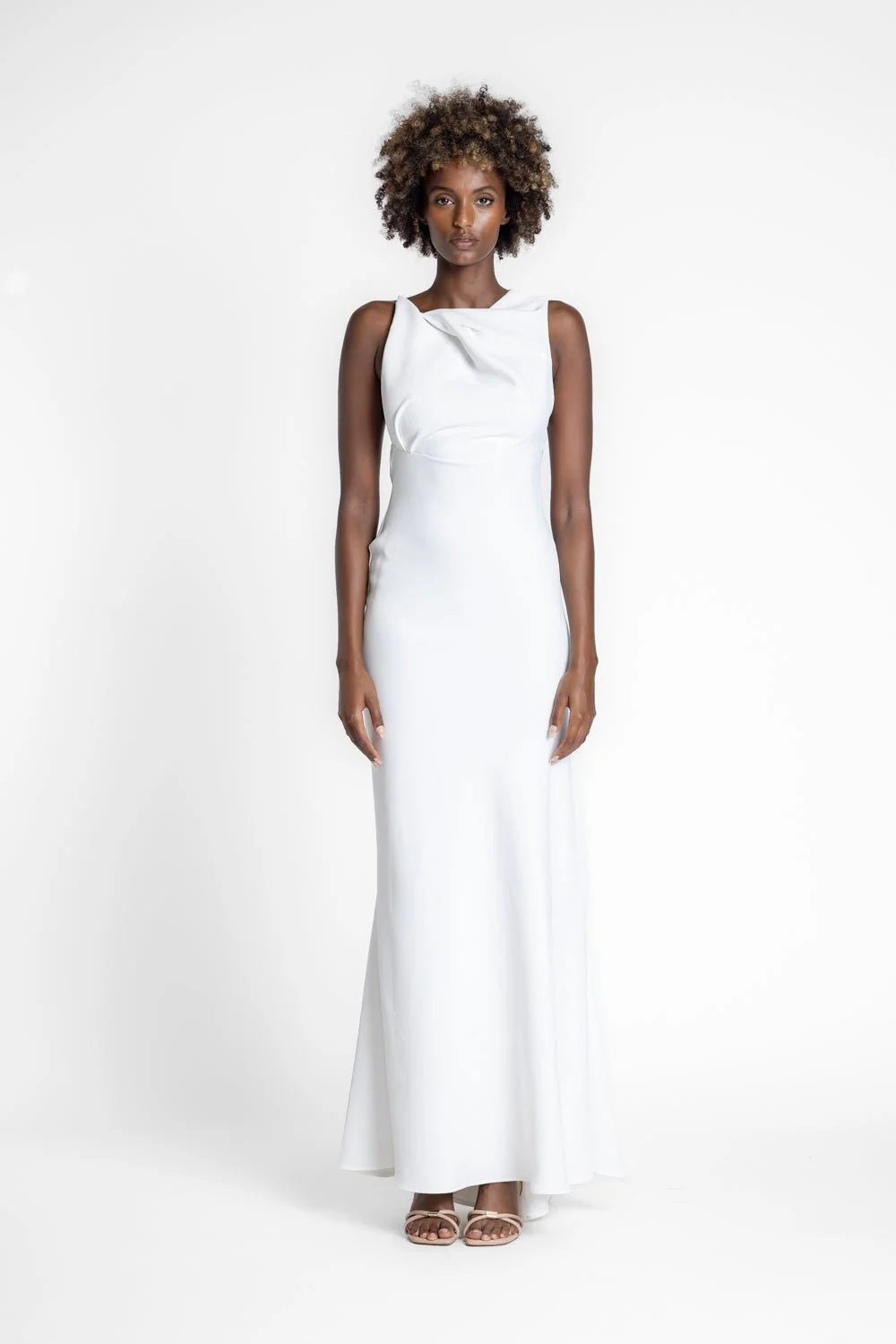 DAKOTA GOWN IN IVORY CREPE - Image 19