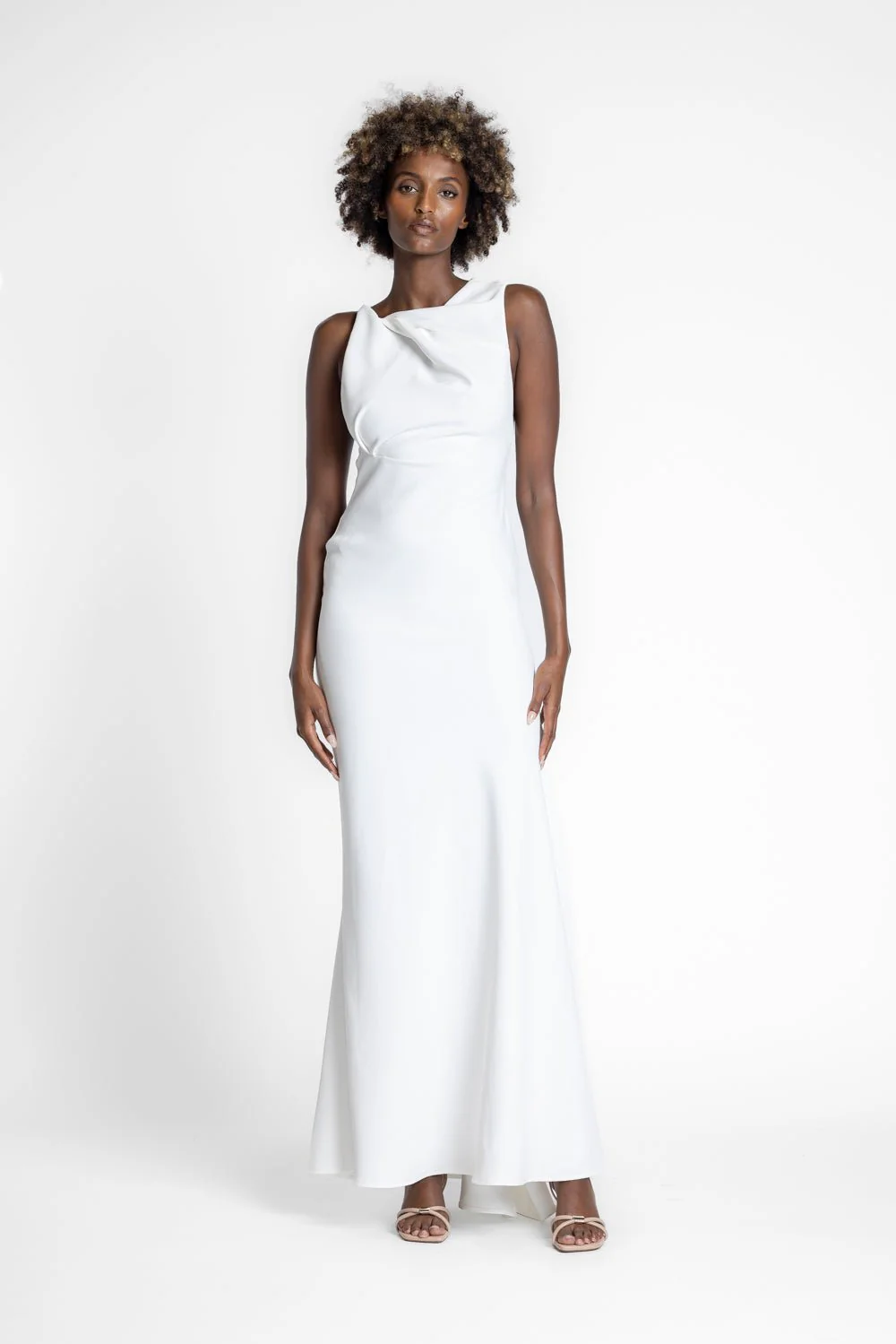 DAKOTA GOWN IN IVORY CREPE - Image 21