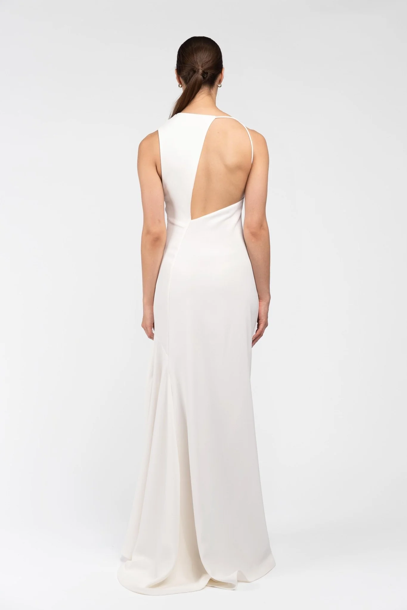 DAKOTA GOWN IN IVORY CREPE - Image 5