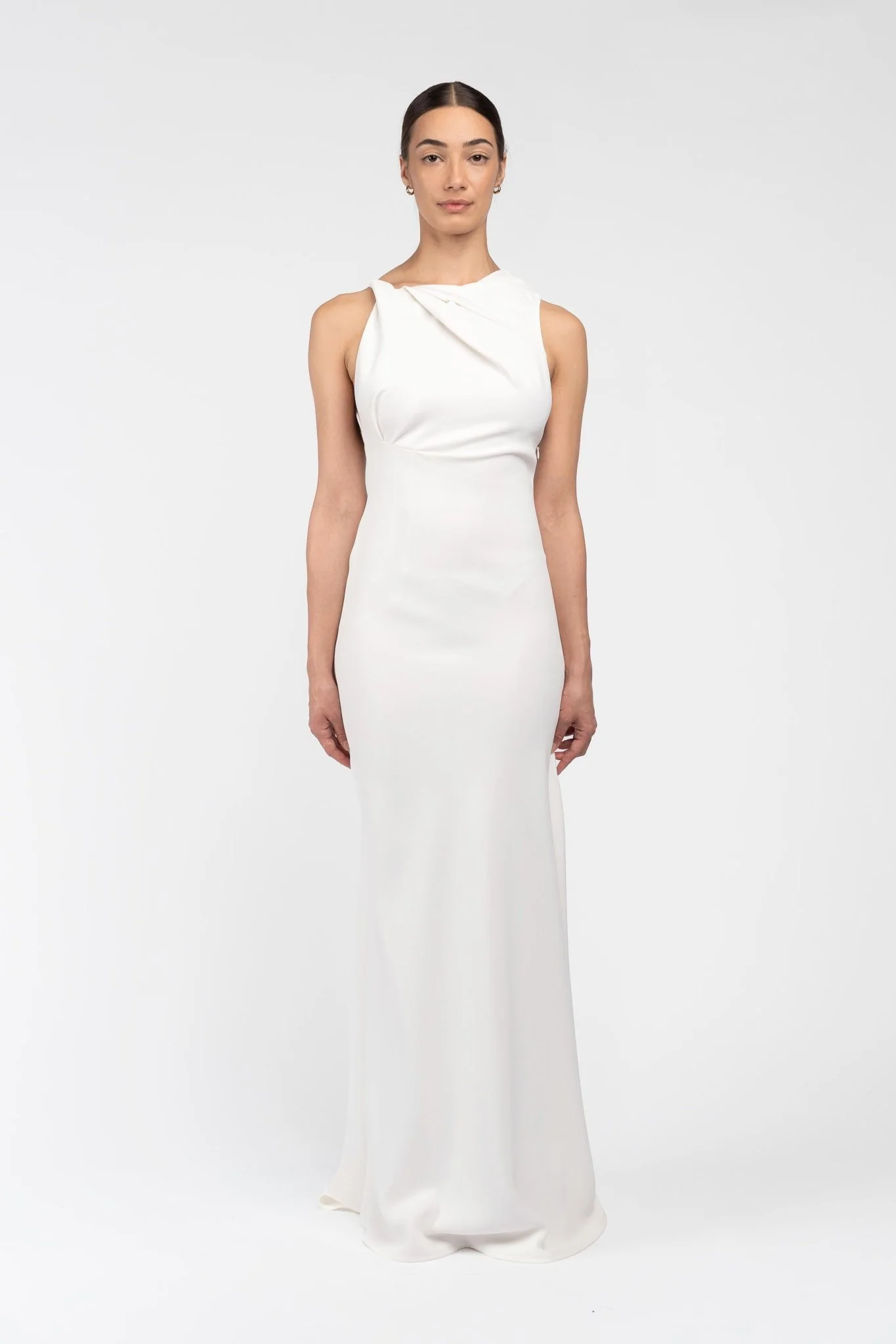 DAKOTA GOWN IN IVORY CREPE - Image 6