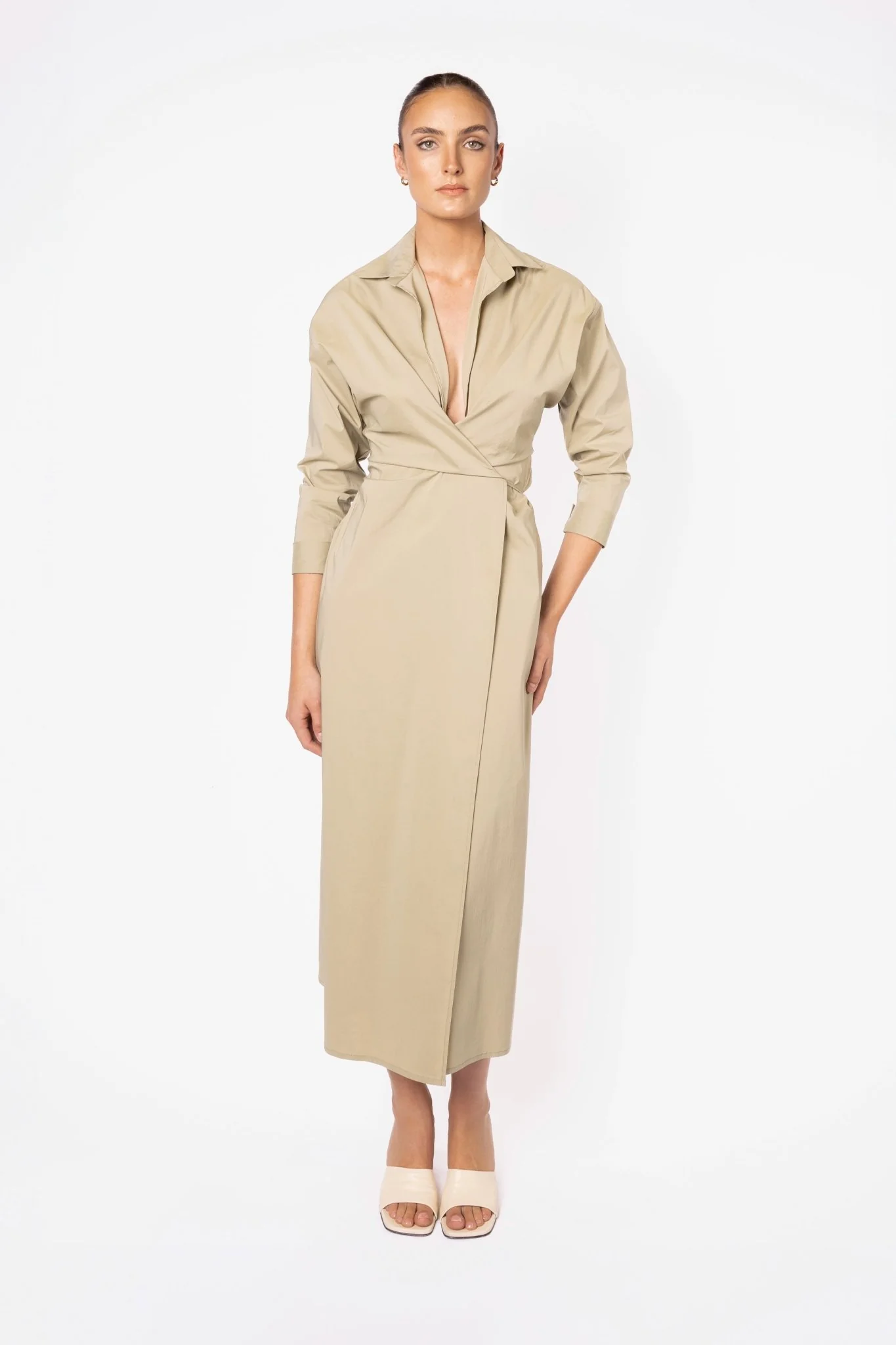 DILMA SHIRT DRESS - TEA - Image 3