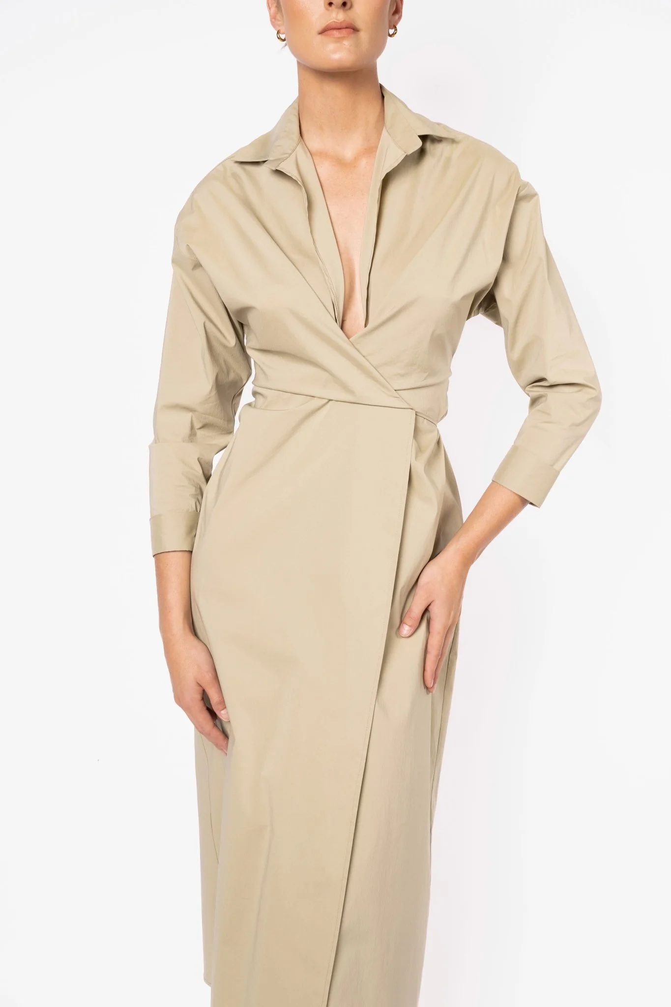 DILMA SHIRT DRESS - TEA - Image 6