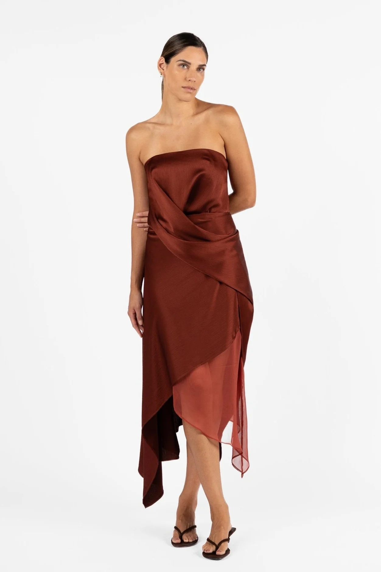 ECHELON DRESS - TERRA ROSA SATIN - Image 6
