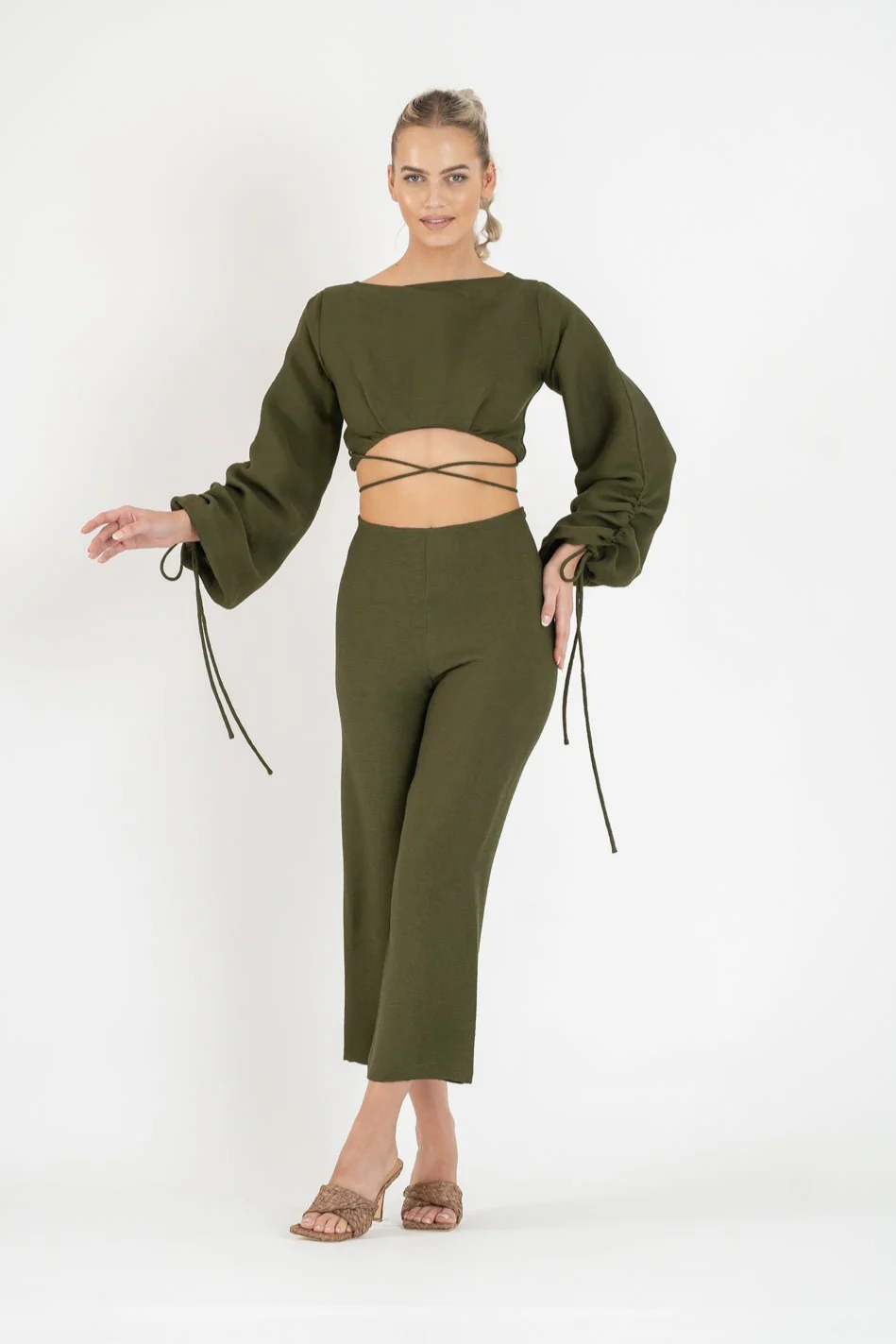 GIGI CULOTTE IN OLIVE LINE - Image 3