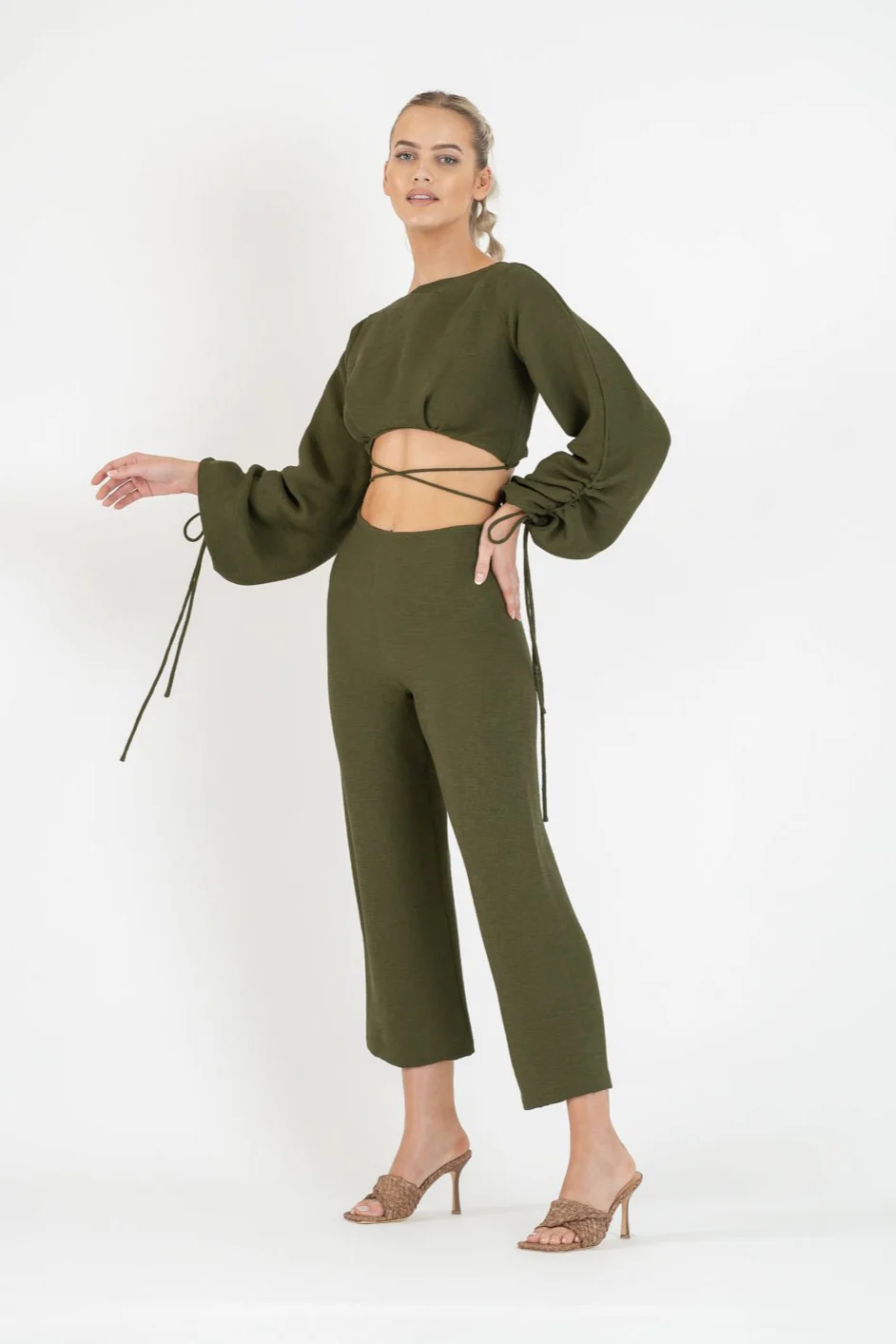GIGI CULOTTE IN OLIVE LINE - Image 4