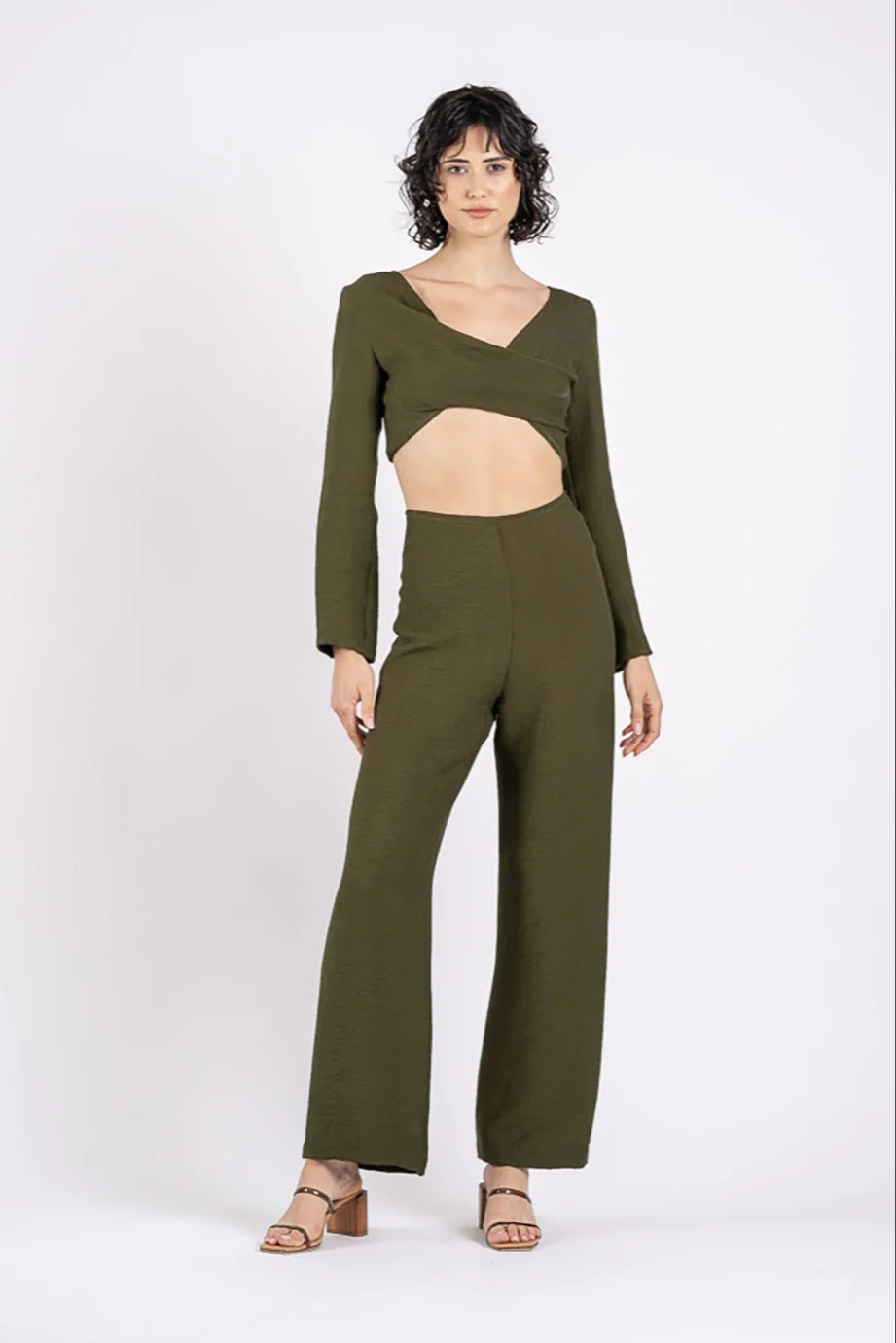 GIGI PANT IN OLIVE LINE - Image 3