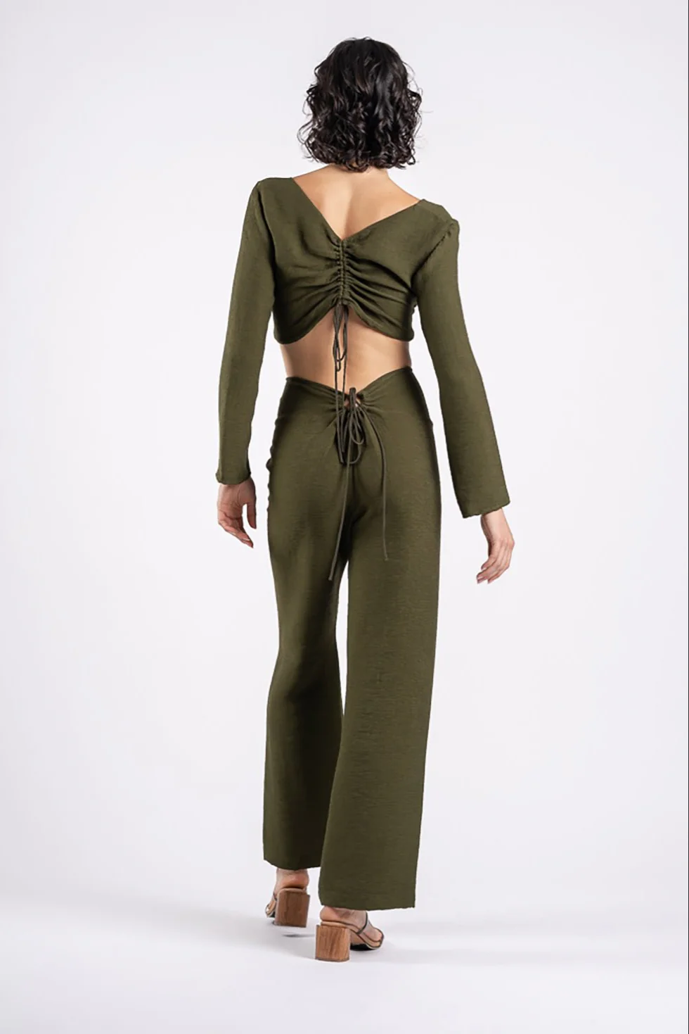 GIGI PANT IN OLIVE LINE - Image 5