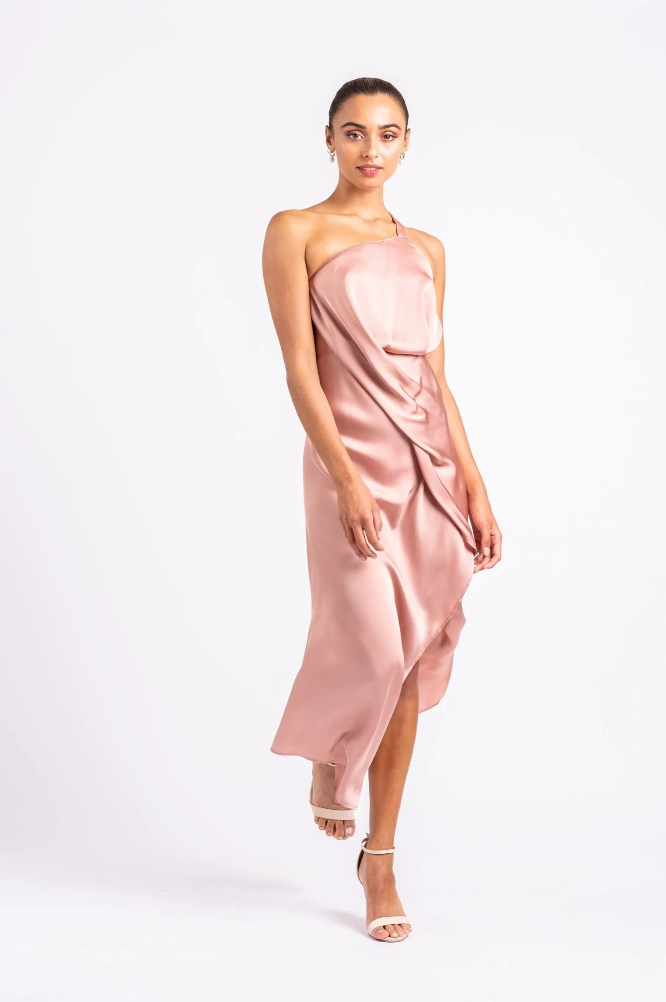 HARLEQUIN DRESS IN DUSTY ROSE - Image 2