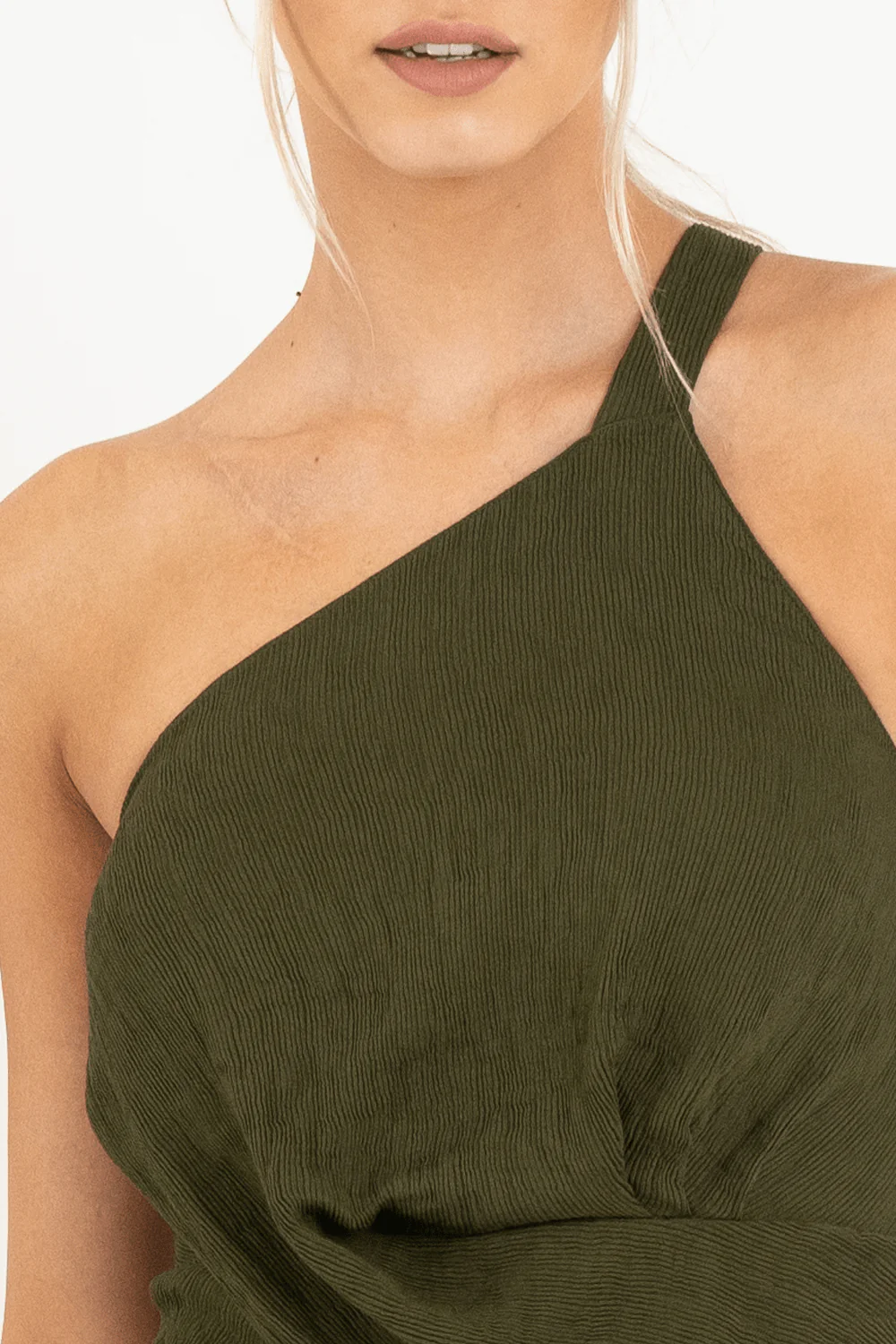 HARLEQUIN DRESS IN OLIVE LINE - Image 5