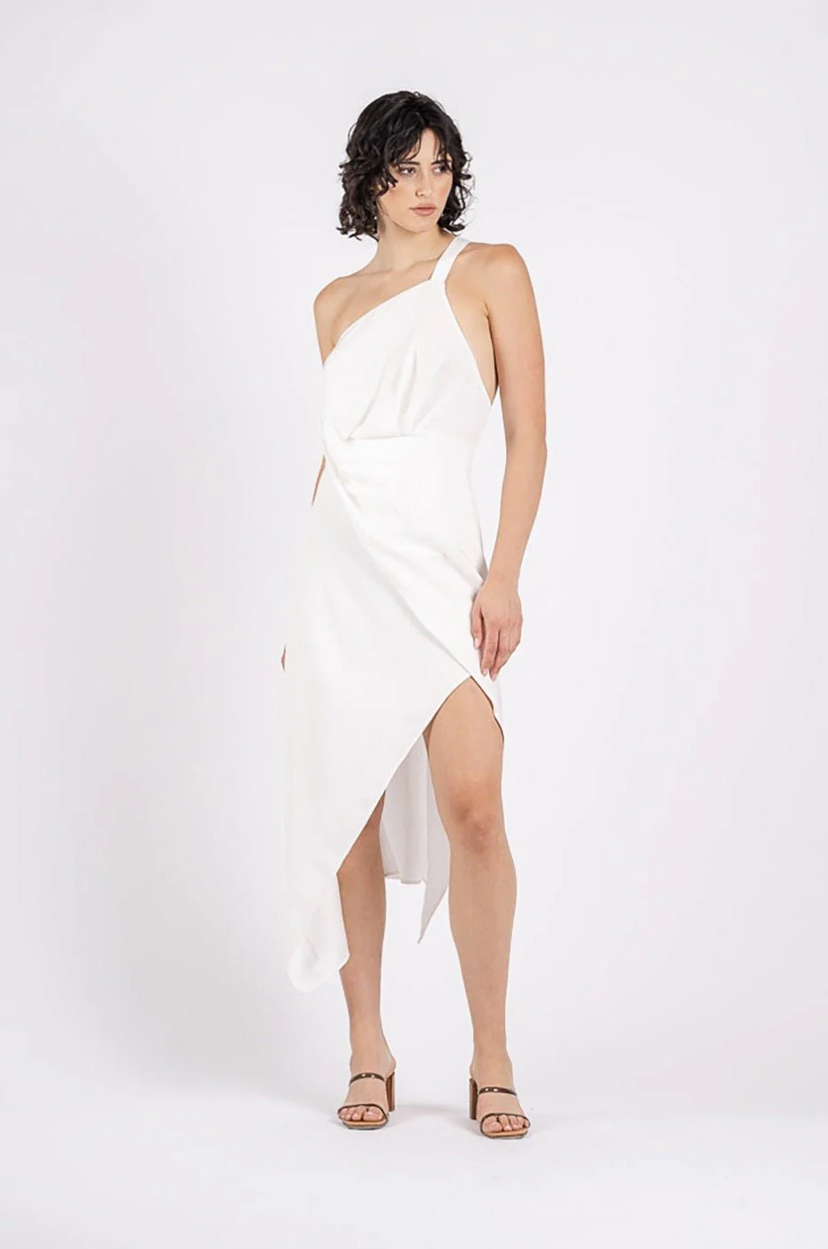 HARLEQUIN DRESS IN RUNWAY WHITE MATTE - Image 4