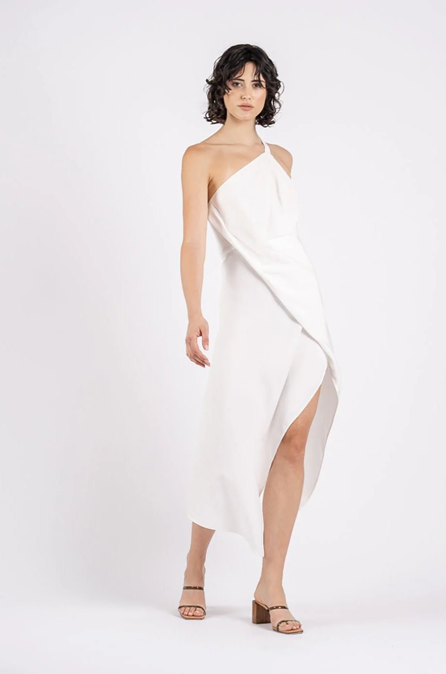 HARLEQUIN DRESS IN RUNWAY WHITE MATTE - Image 5