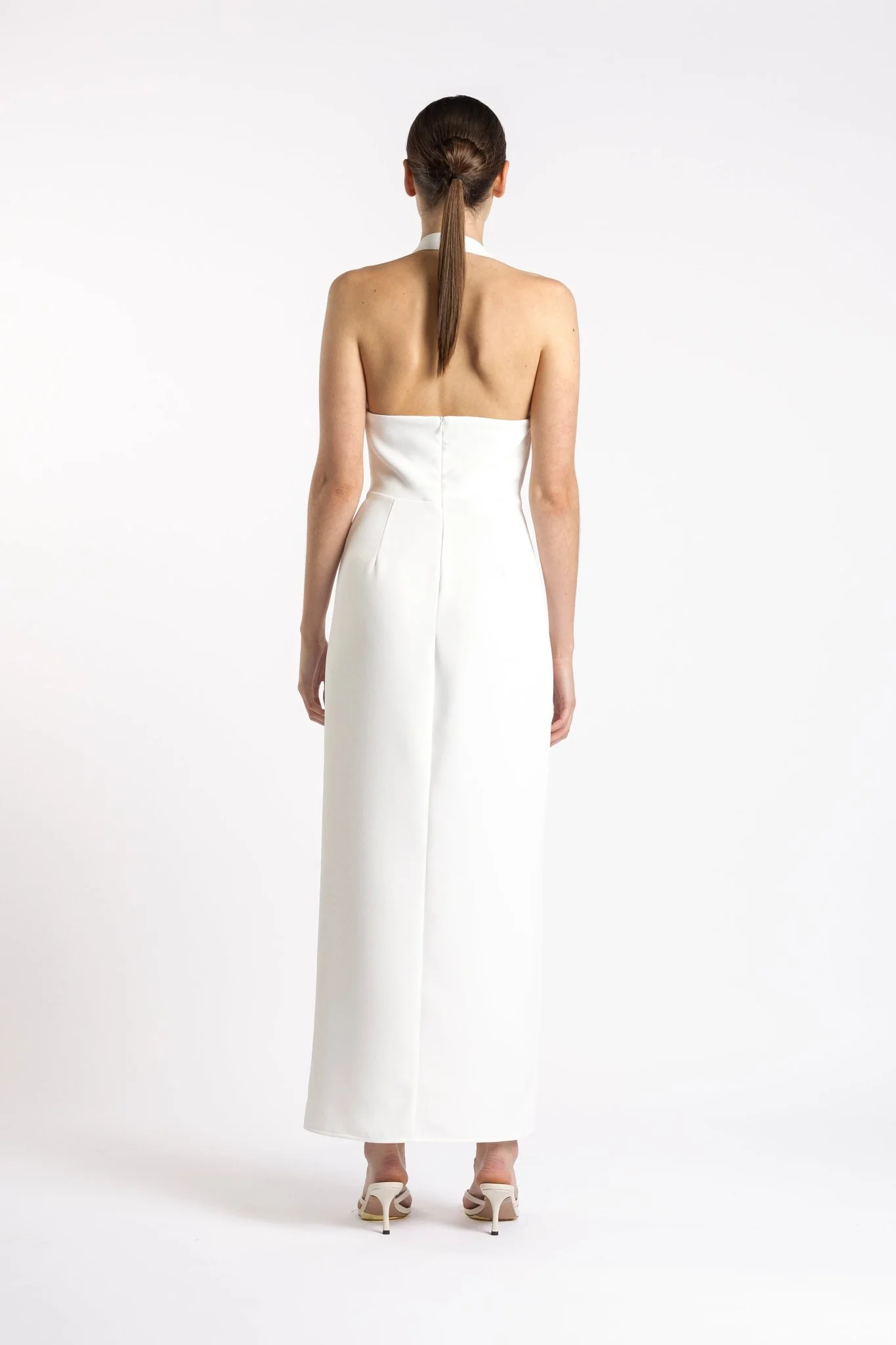 ISLE DRESS IN IVORY CREPE - Image 3