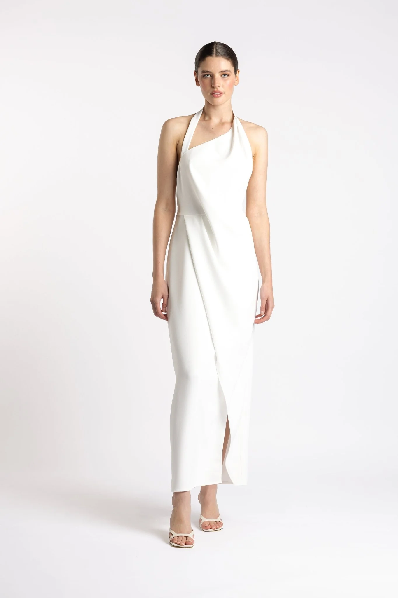 ISLE DRESS IN IVORY CREPE - Image 5
