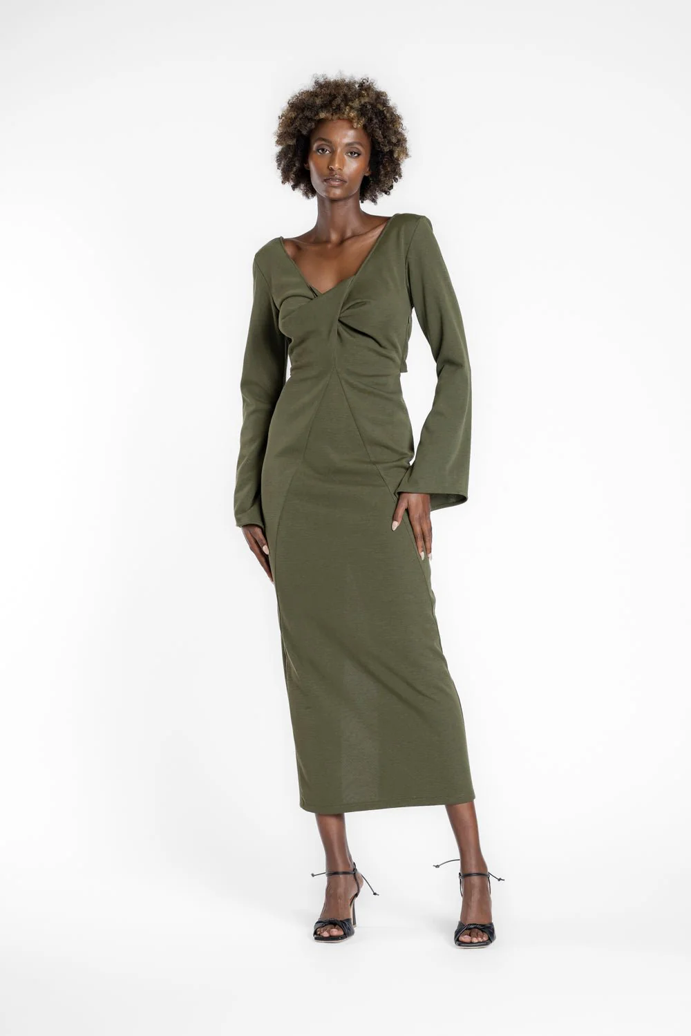 JULIET DRESS - OLIVE - Image 5