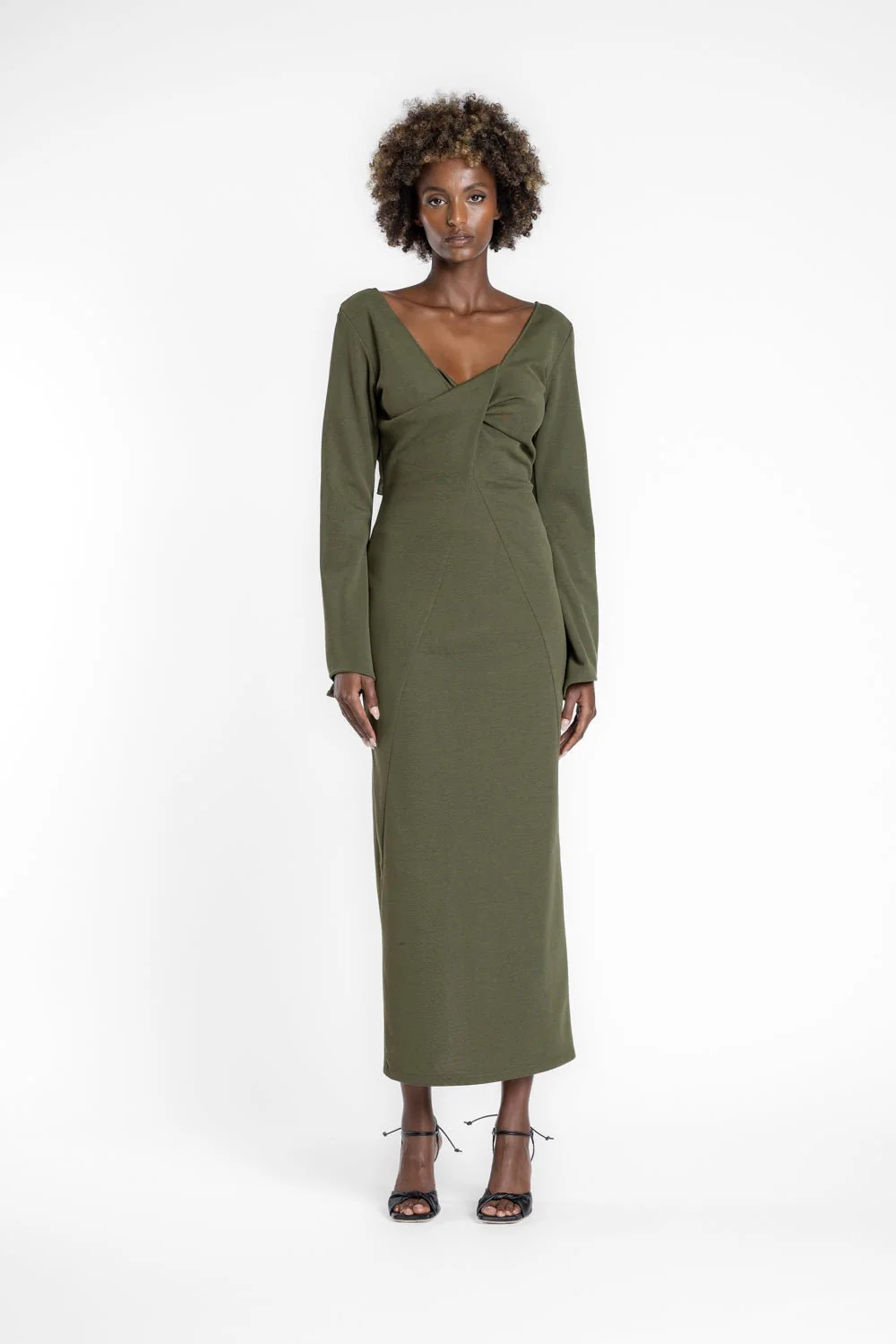 JULIET DRESS - OLIVE - Image 6