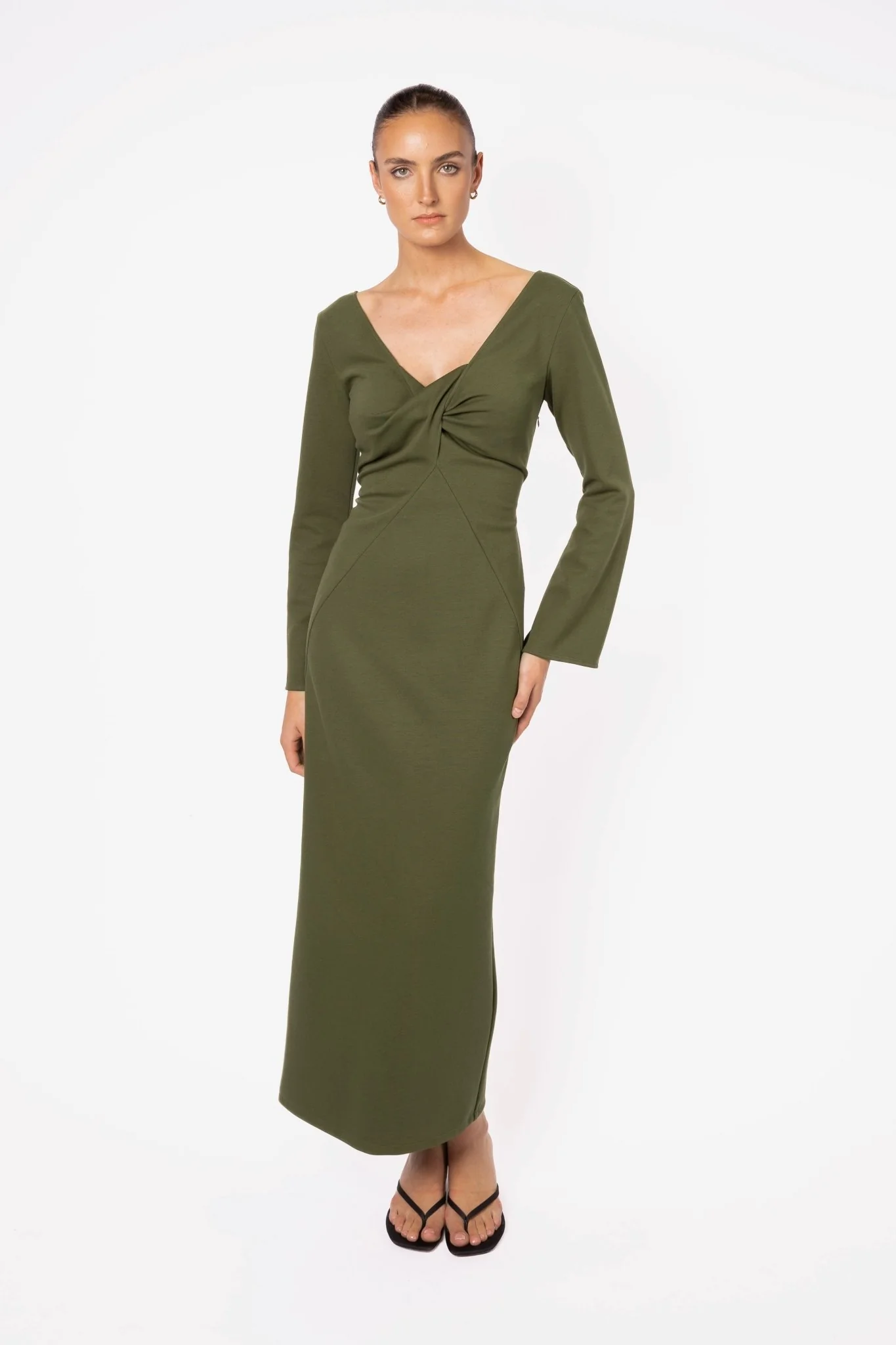JULIET DRESS - OLIVE - Image 7
