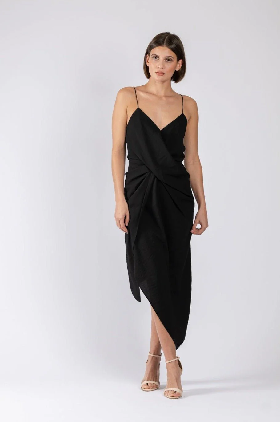 LE LUXE MIDI IN BLACK TEXTURE - Image 2