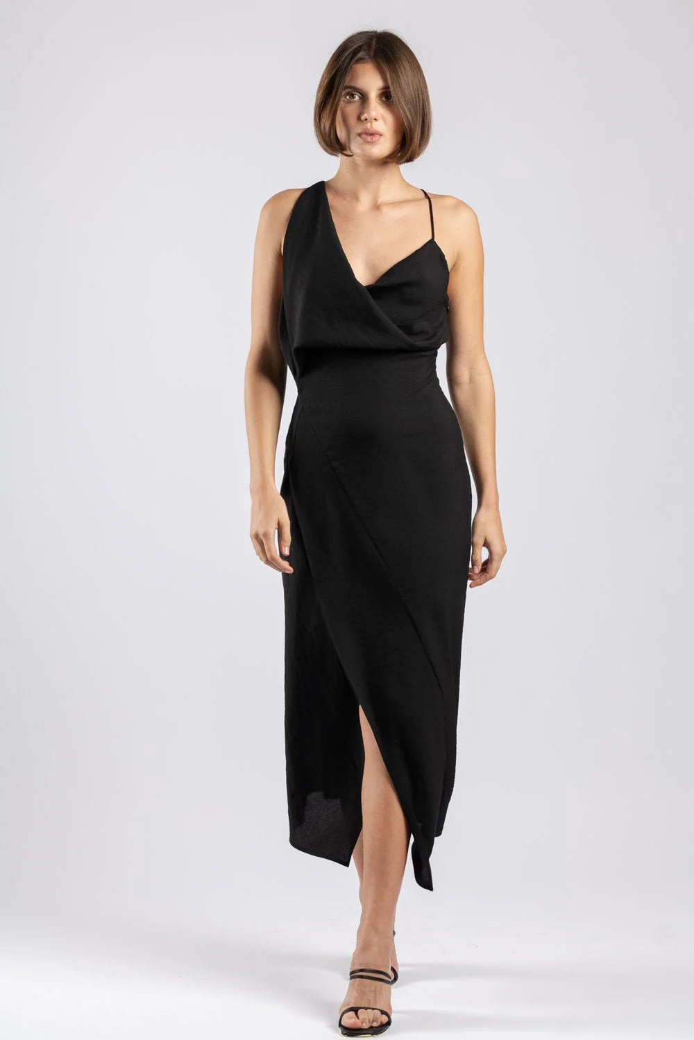 MUSE DRESS IN BLACK TEXTURE - Image 4