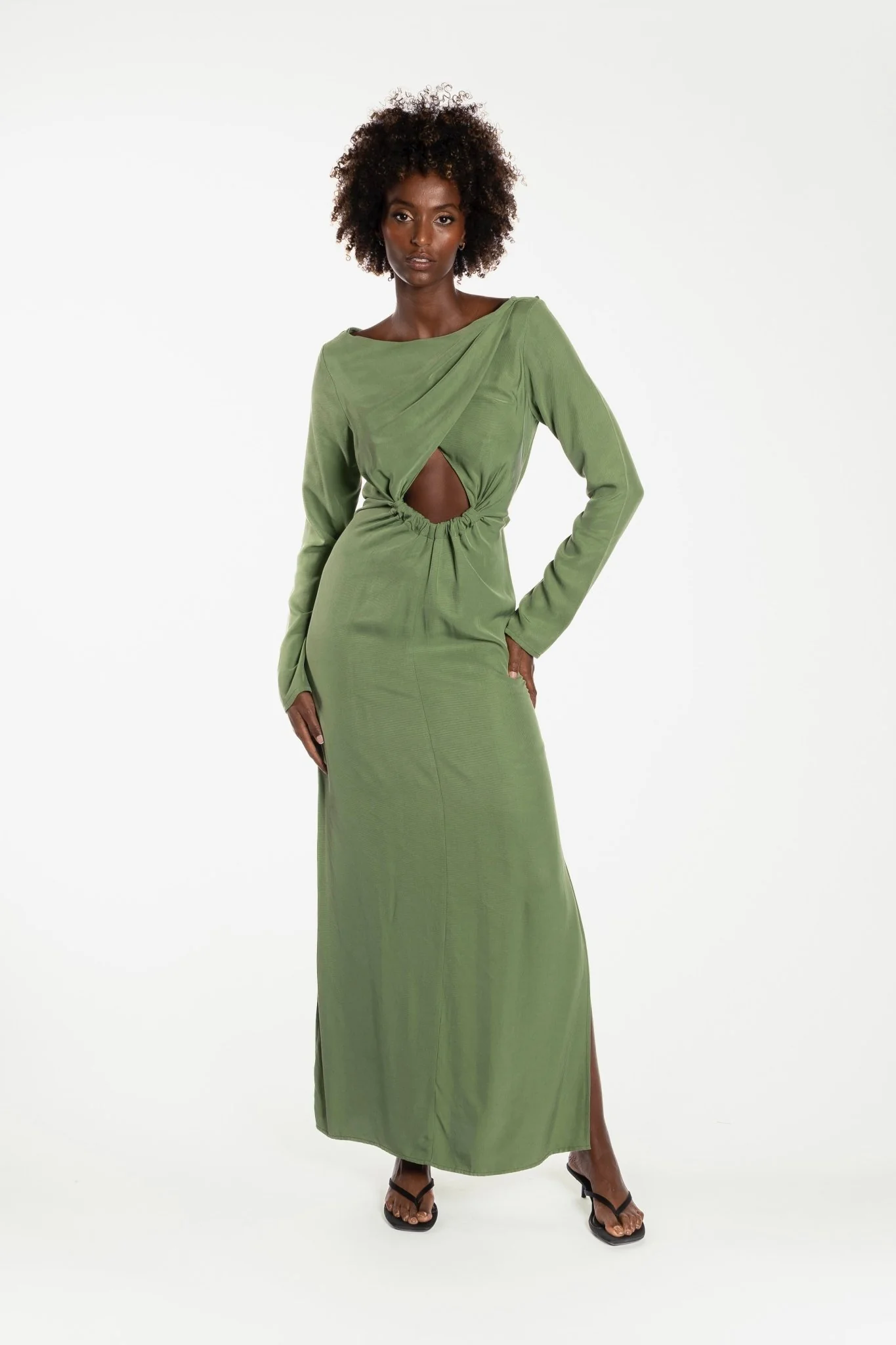 PEGGY GOWN - BAMBOO GREEN - Image 5