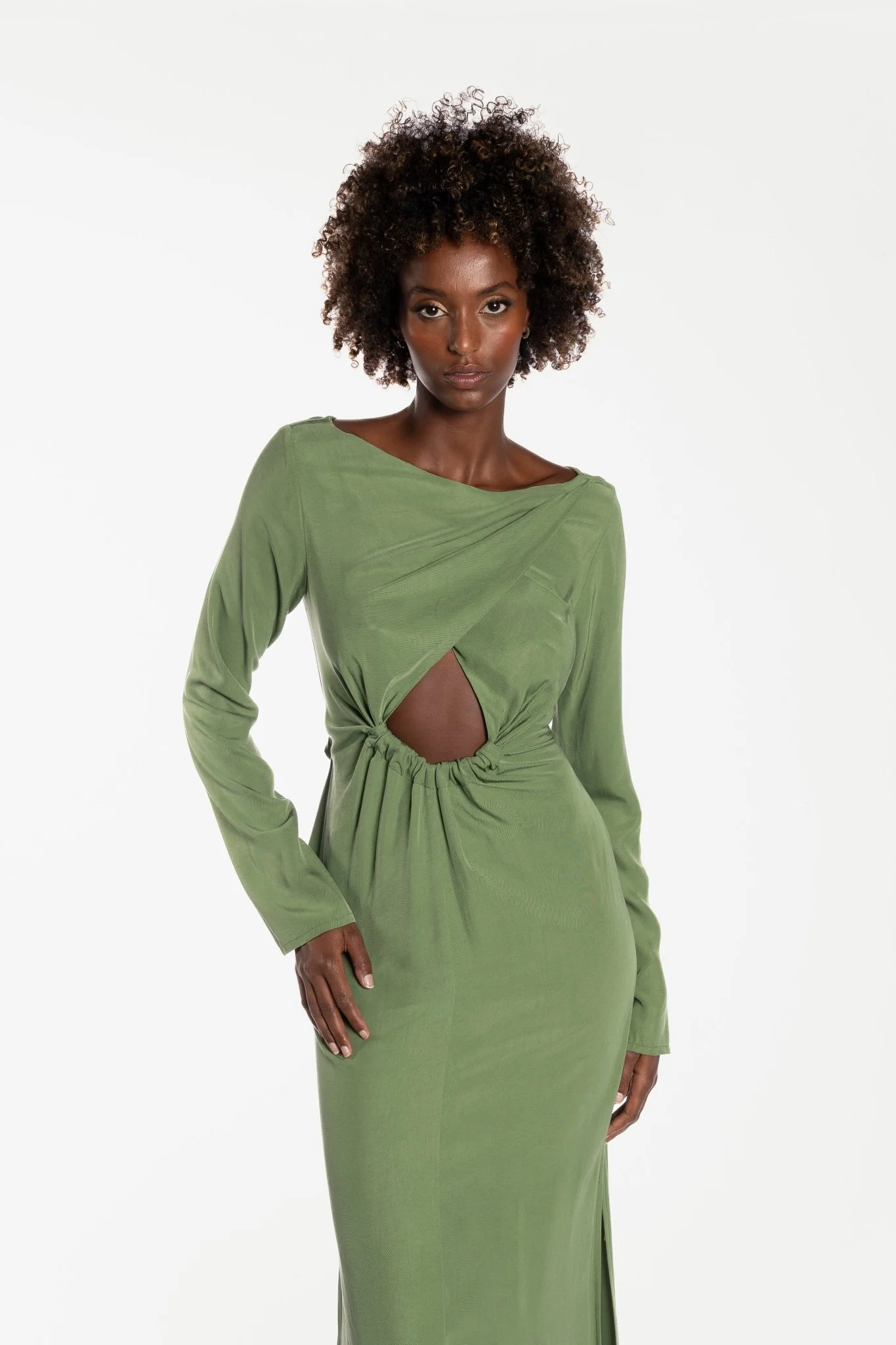 PEGGY GOWN - BAMBOO GREEN - Image 7