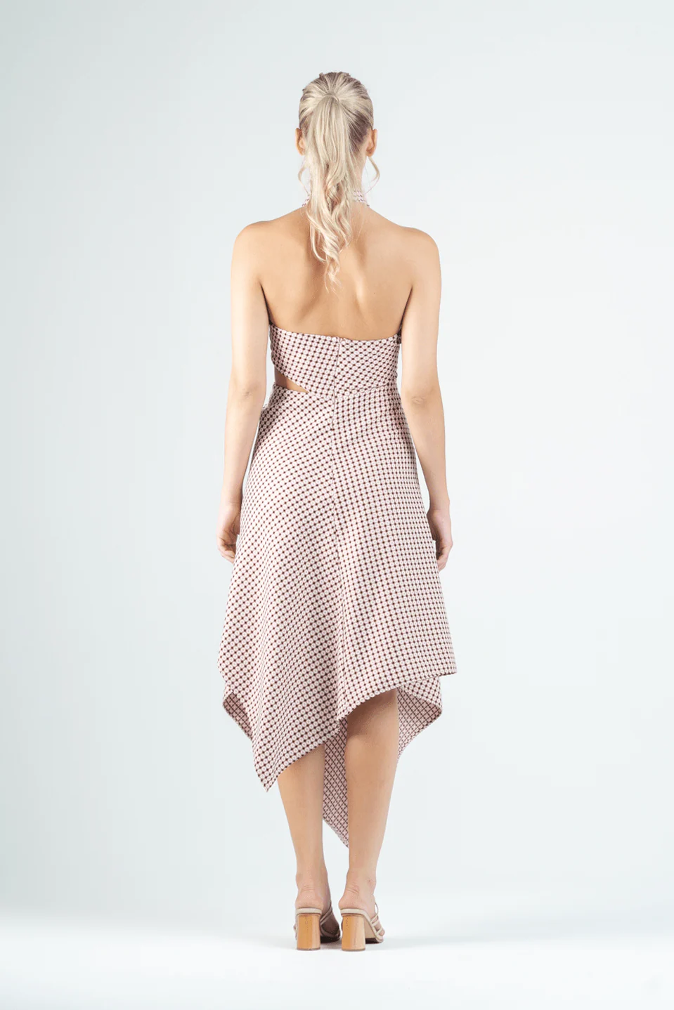 SIENNA DRESS IN PINK BROCADE - Image 3