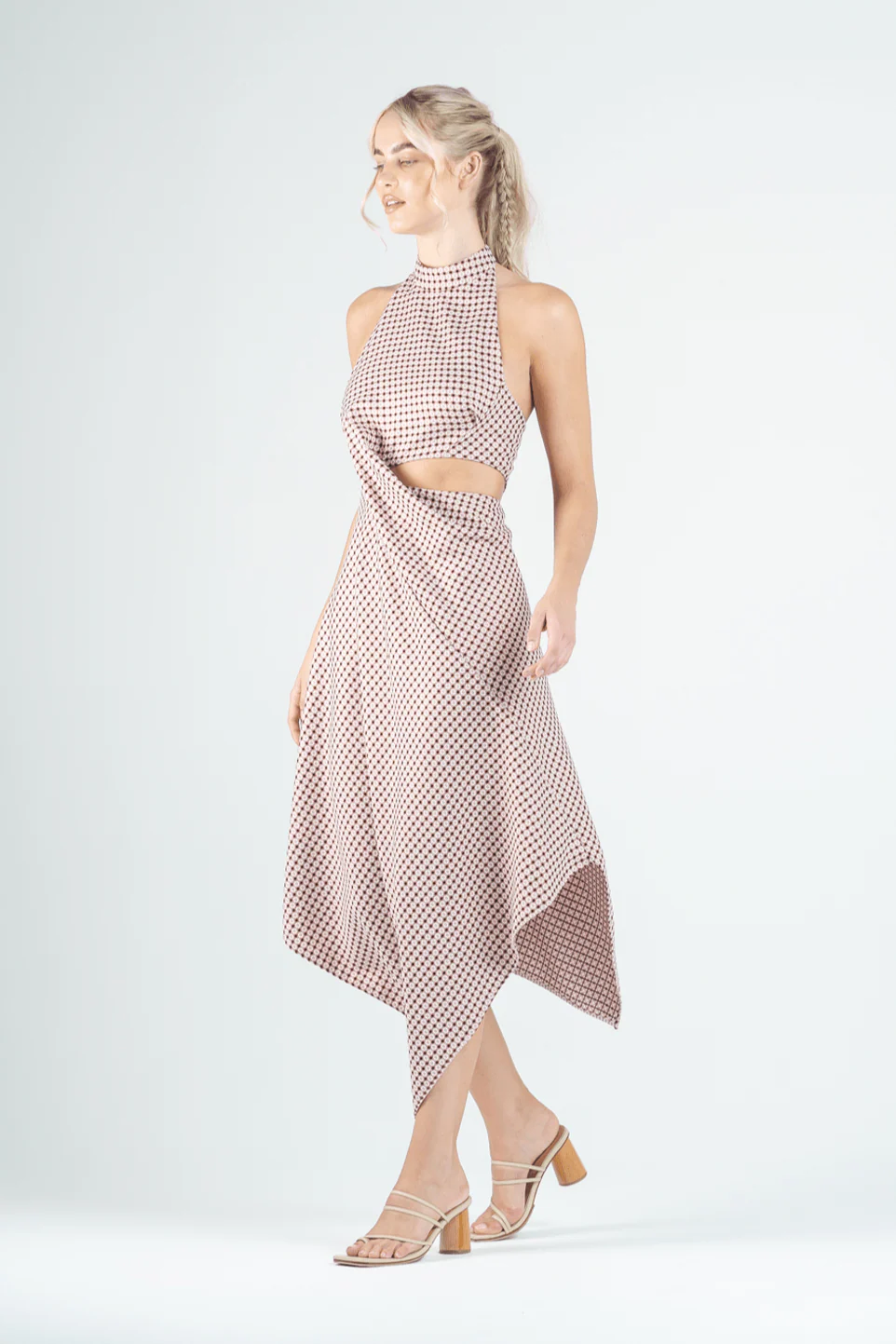 SIENNA DRESS IN PINK BROCADE - Image 4