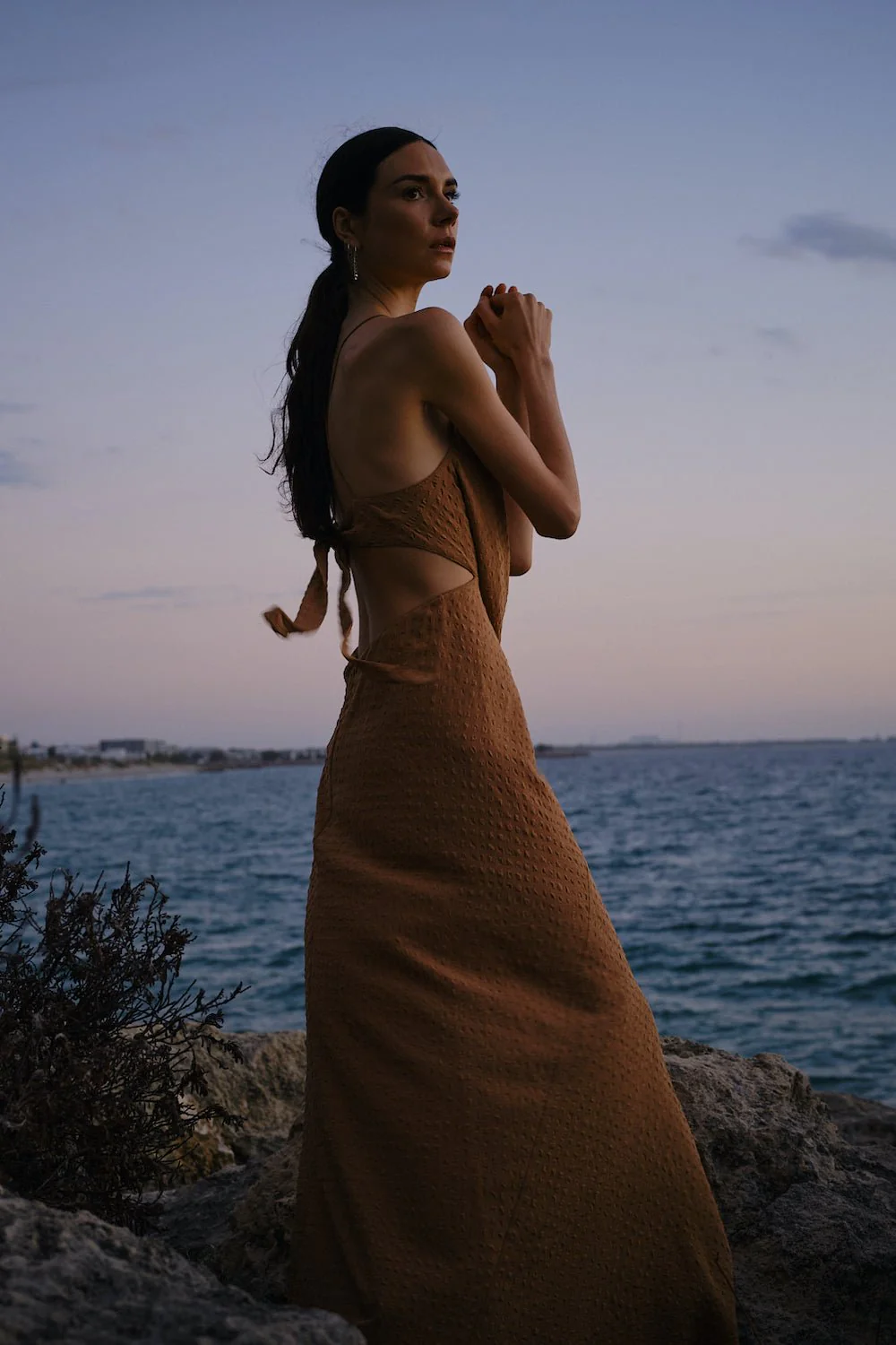 SOLANGE MAXI IN FAWN GINGHAM - Image 6