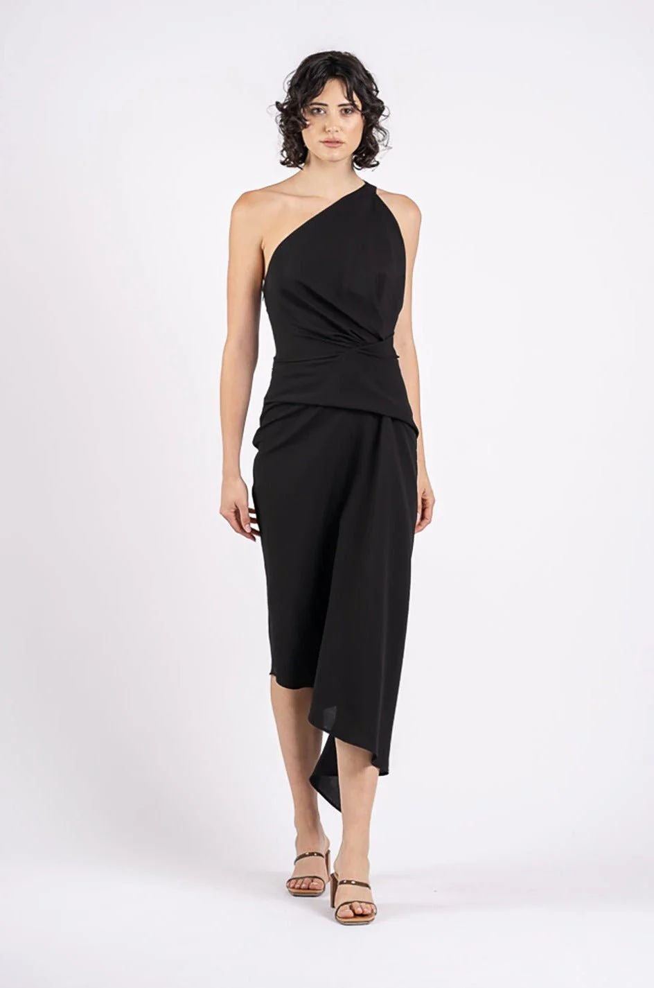 TEMPTATION DRESS IN BLACK TEXTURE - Image 3