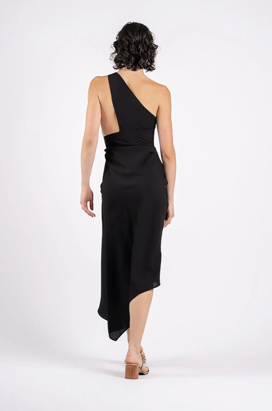 TEMPTATION DRESS IN BLACK TEXTURE - Image 4