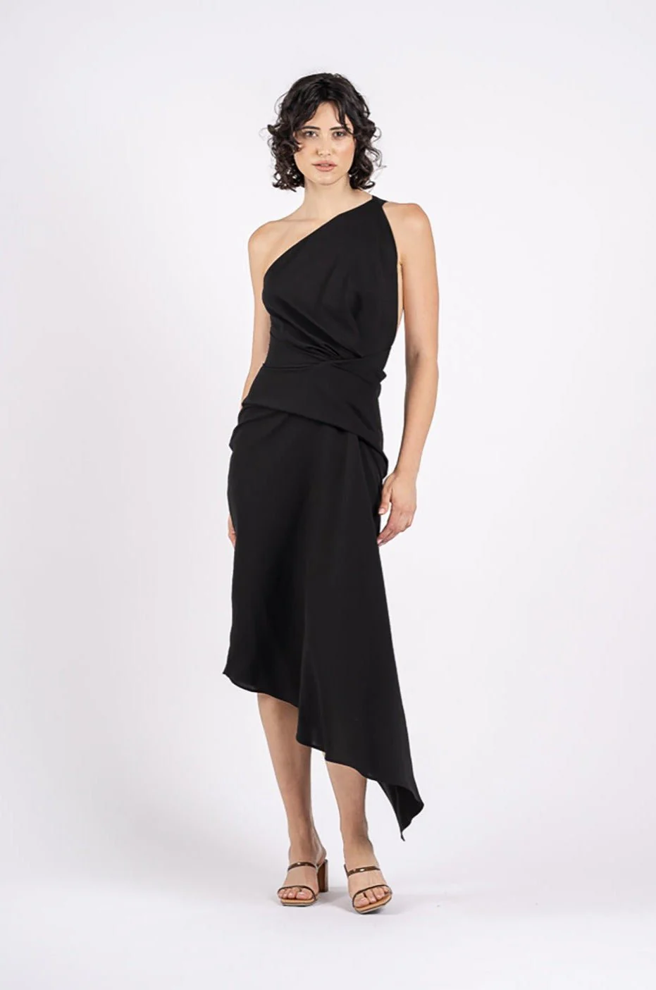 TEMPTATION DRESS IN BLACK TEXTURE - Image 5