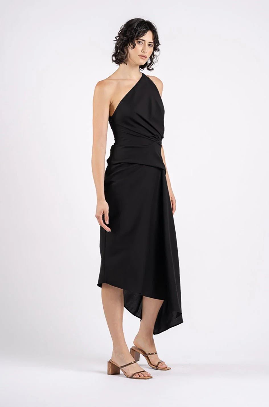 TEMPTATION DRESS IN BLACK TEXTURE - Image 7