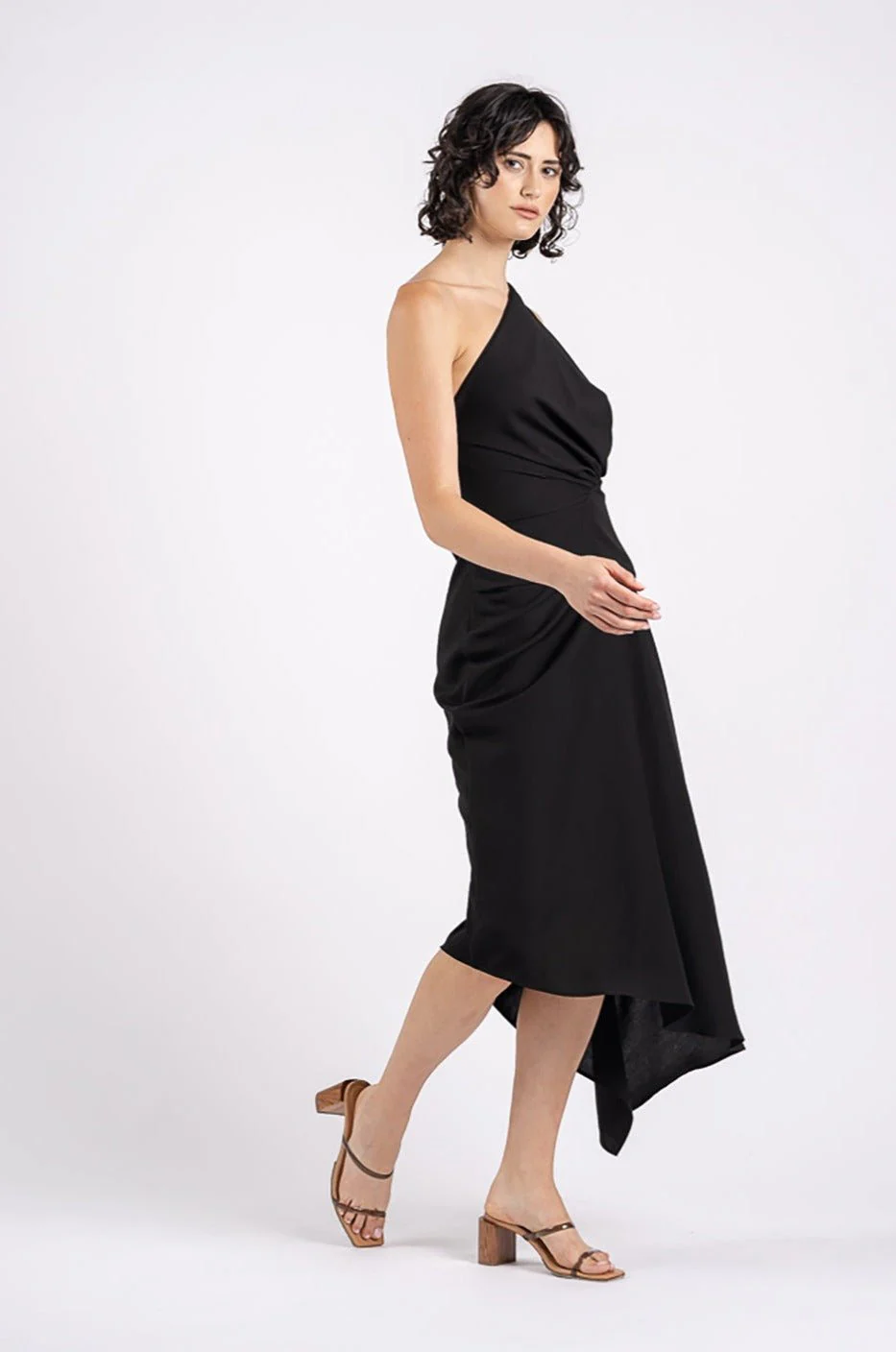 TEMPTATION DRESS IN BLACK TEXTURE - Image 8