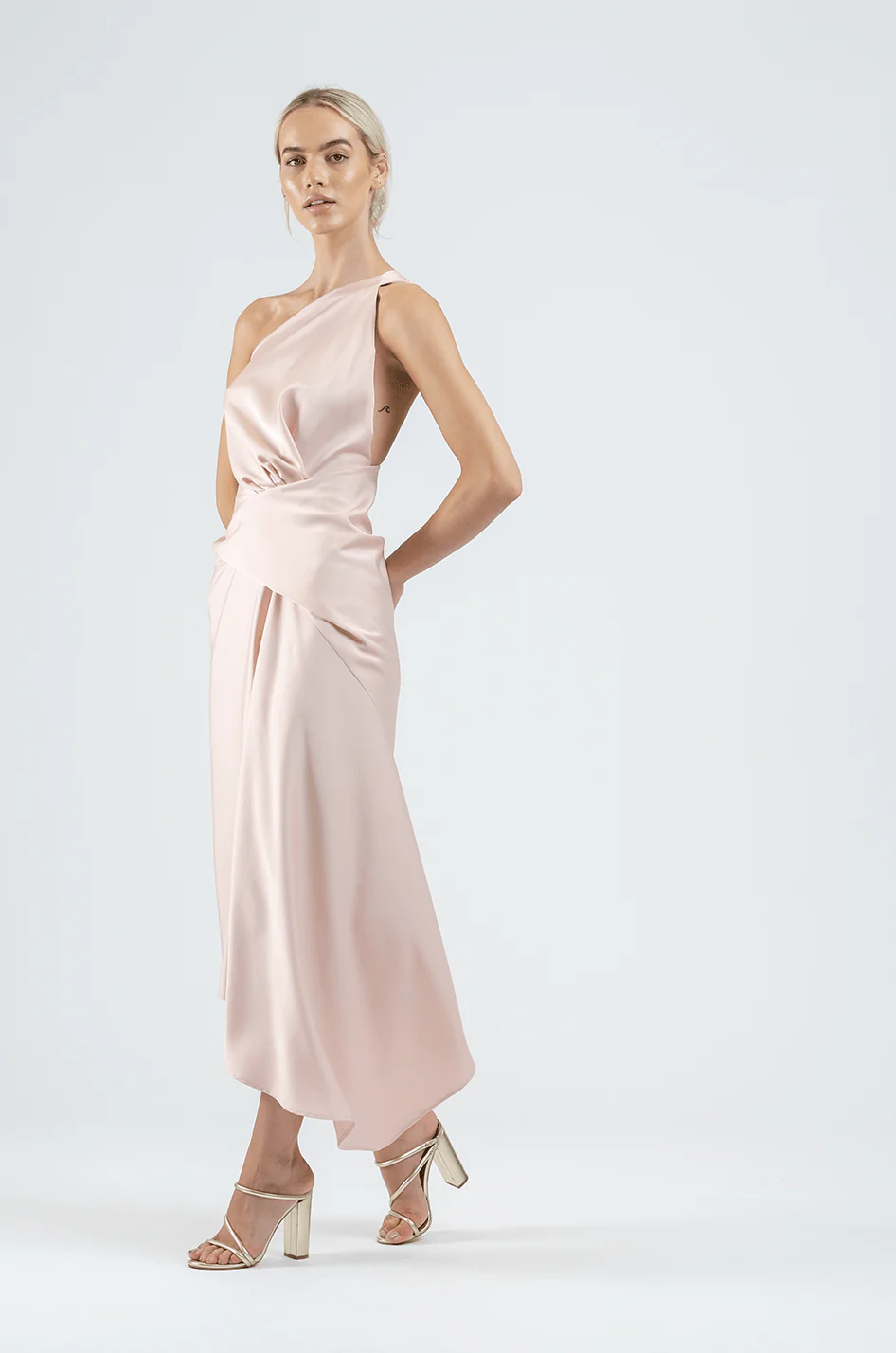 TEMPTATION DRESS IN SLEEK BLUSH - Image 4